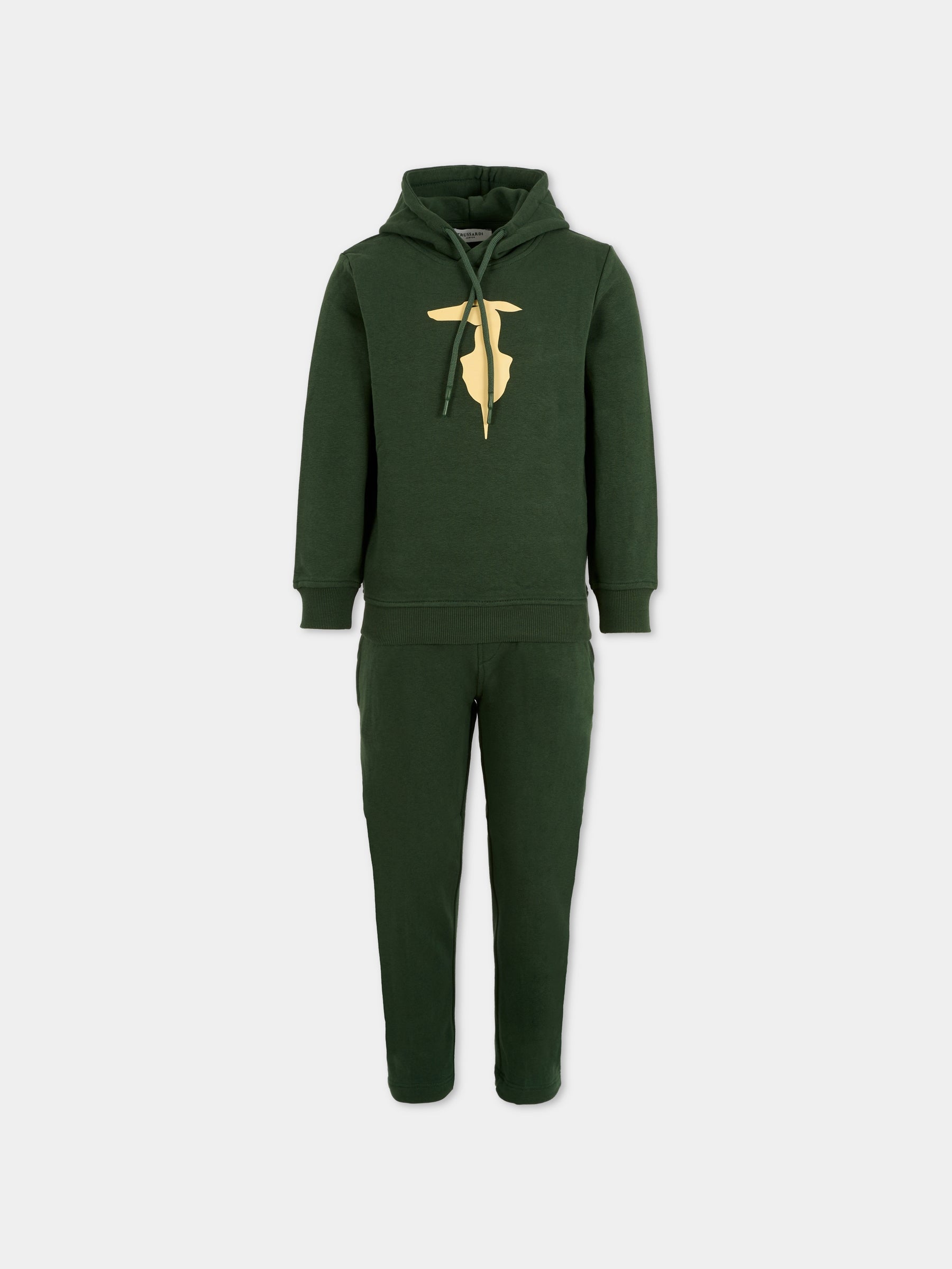 Completo verde per bambino con cane,Trussardi Junior,TBA25007CF PINENEEDLE