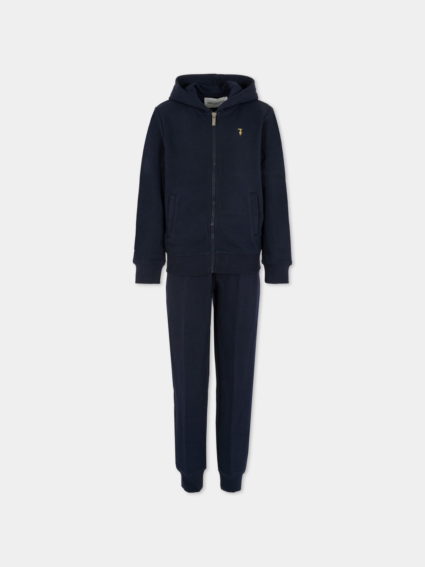 Completo blu per bambino con logo,Trussardi Junior,TBA25001CF PEACOAT