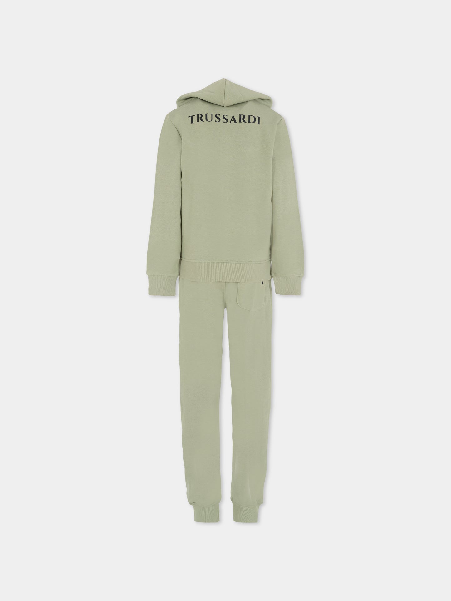 Completo verde per bambino con logo,Trussardi Junior,TBA25001CF IRON WROUGTH
