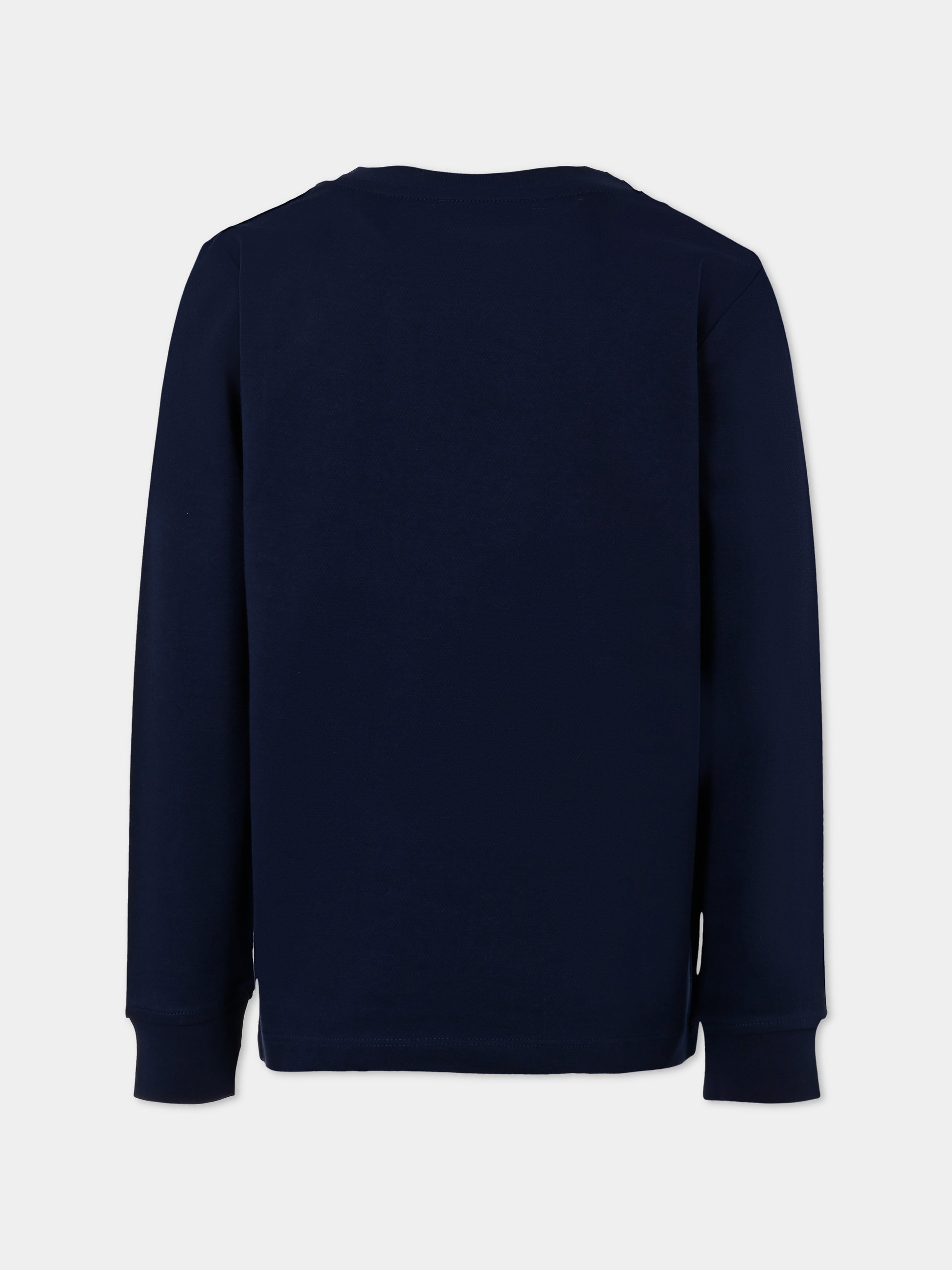 T-shirt blu per bambino con logo,Trussardi Junior,TBA25057TS PEACOAT