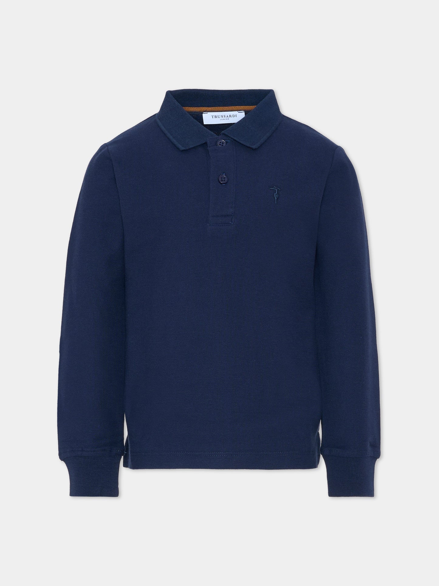 Polo blu per bambino con logo,Trussardi Junior,TBA25013PO PEACOAT
