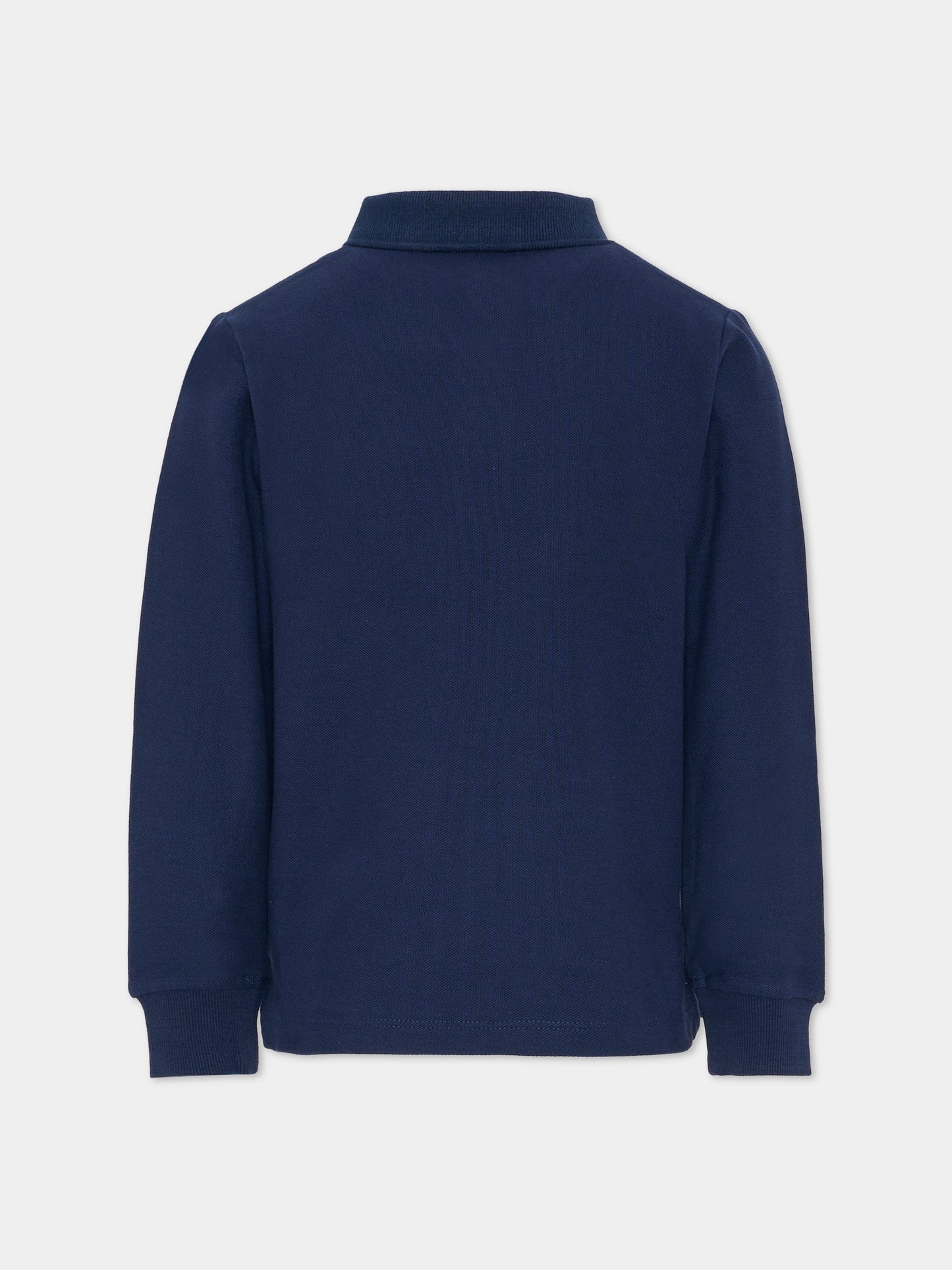 Polo blu per bambino con logo,Trussardi Junior,TBA25013PO PEACOAT