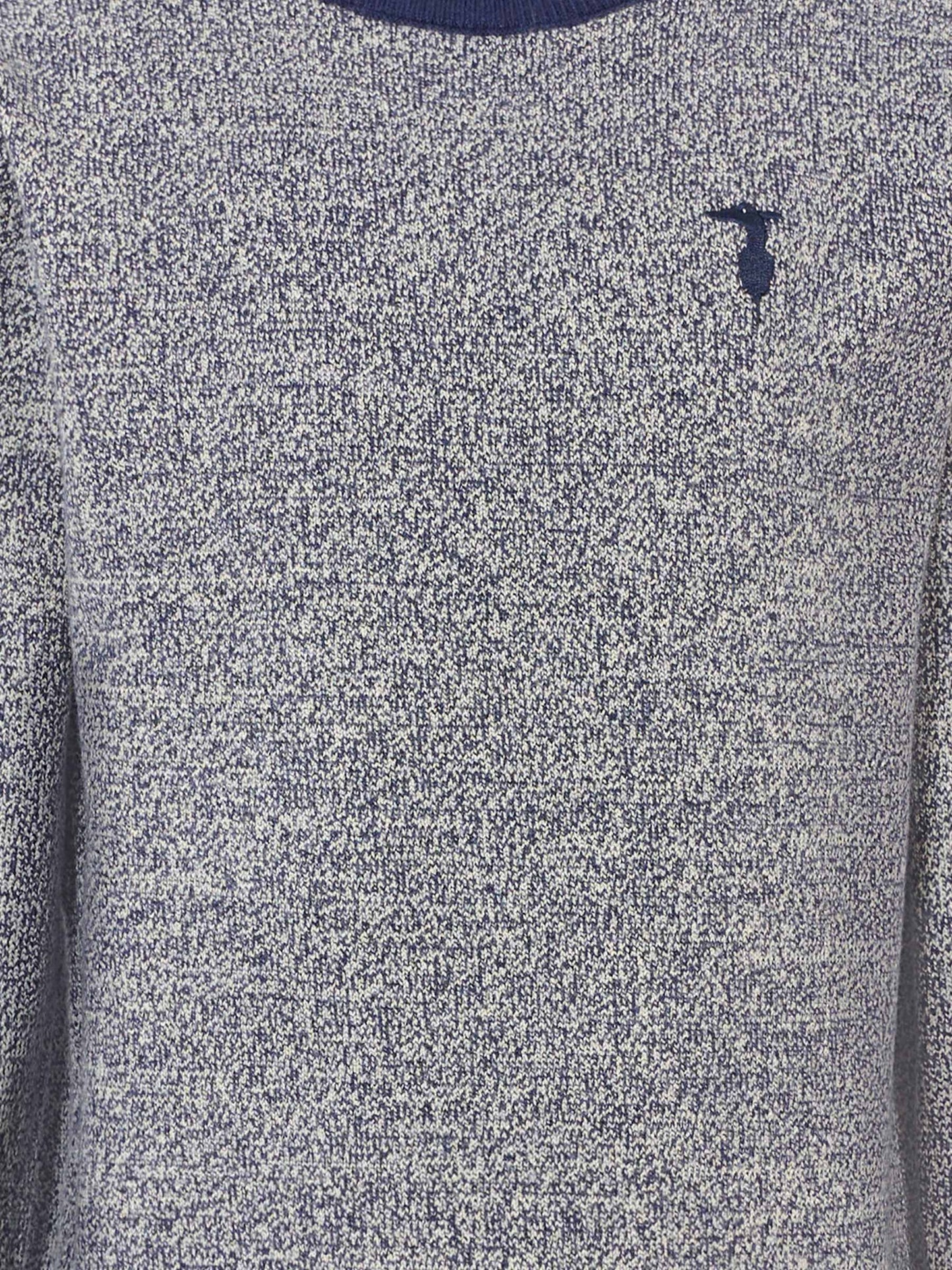 Maglione blu per bambino con logo ricamato,Trussardi Junior,TBA25049MA PEACOAT