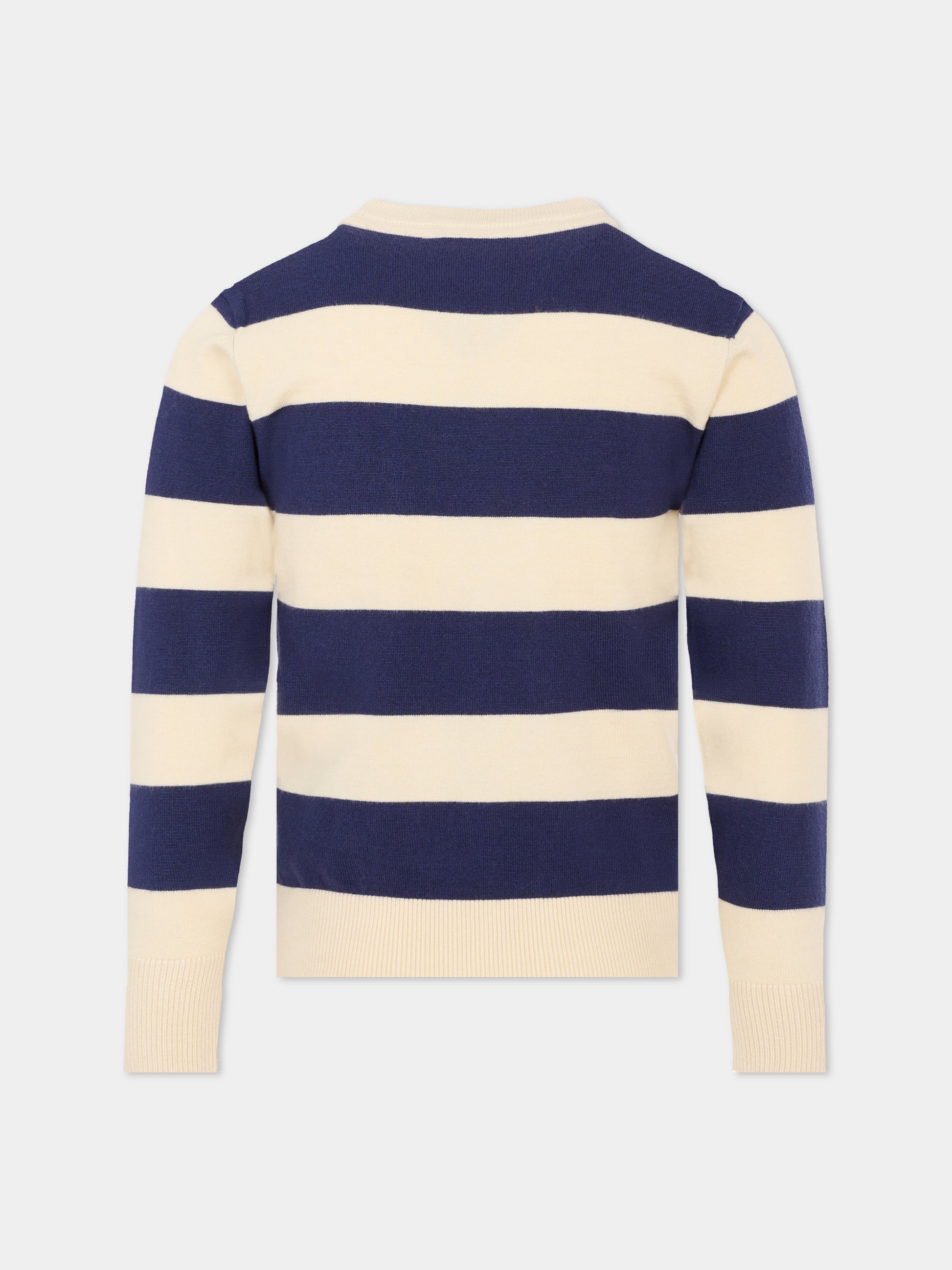 Maglione multicolor per bambino con logo,Trussardi Junior,TBA25054MA PEACOAT