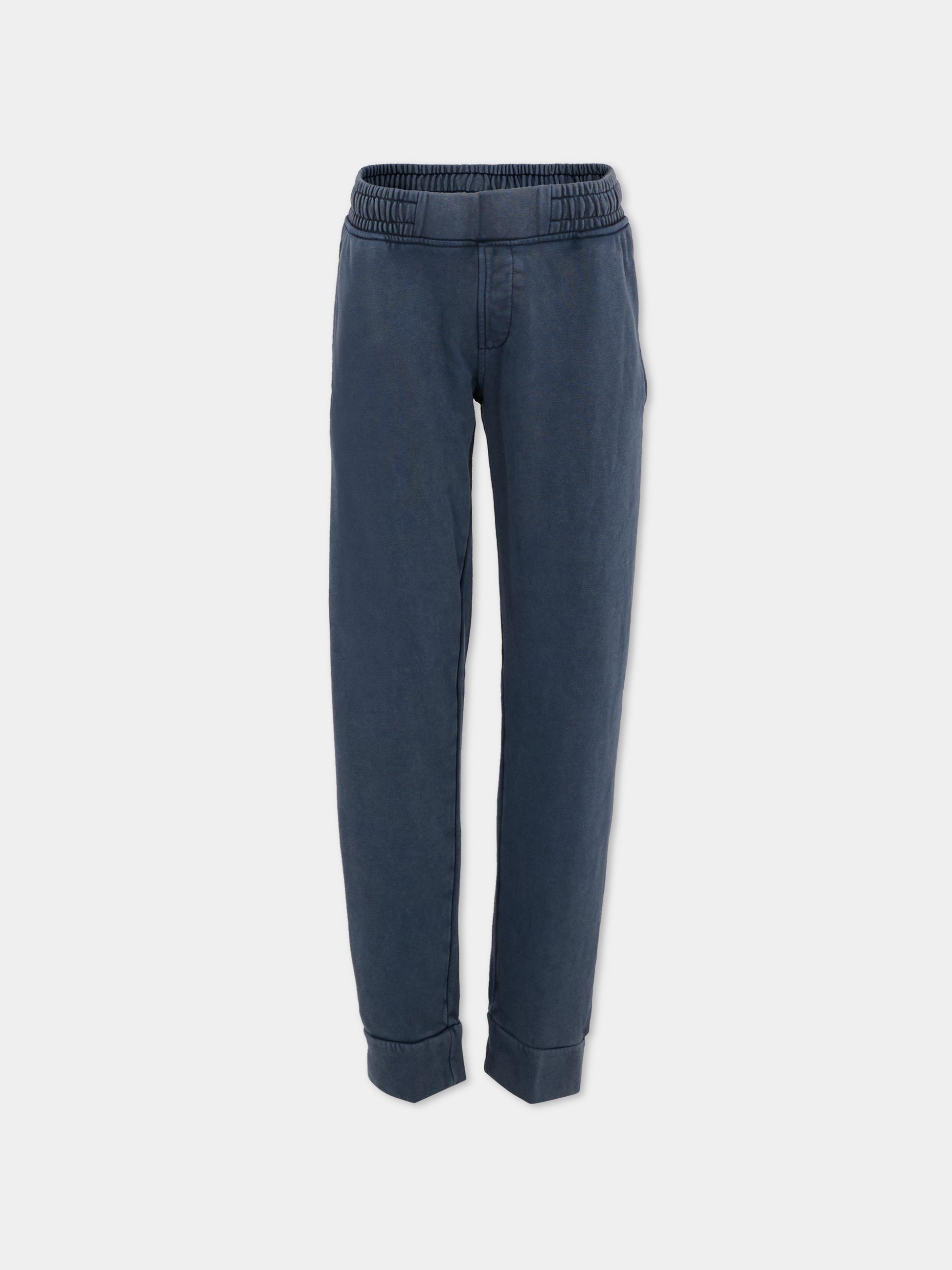 Pantaloni blu per bambino con logo,Trussardi Junior,TBA25109PA PEACOAT