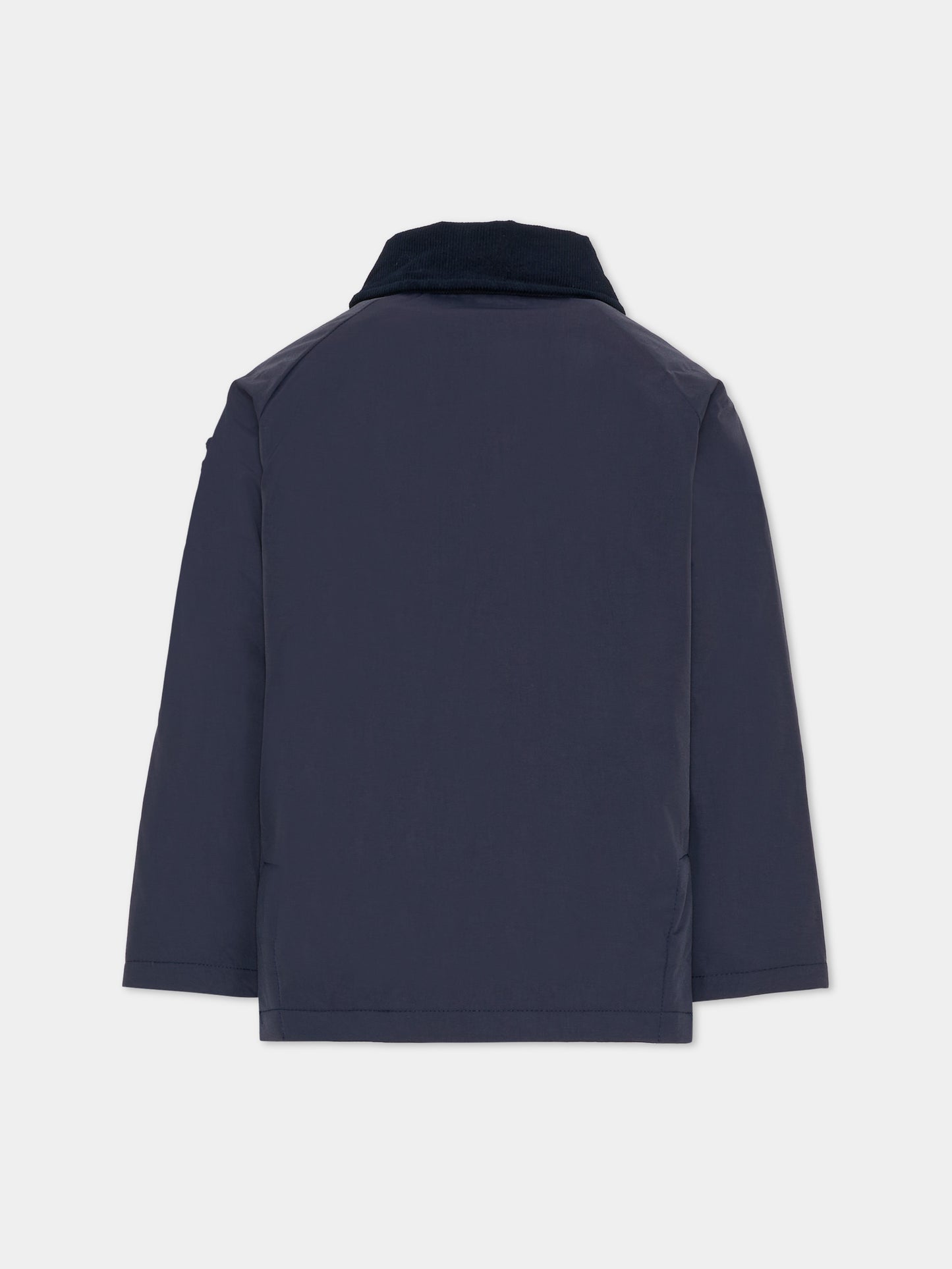 Giubbotto blu per bambino con logo,Trussardi Junior,TBA25092GB PEACOAT