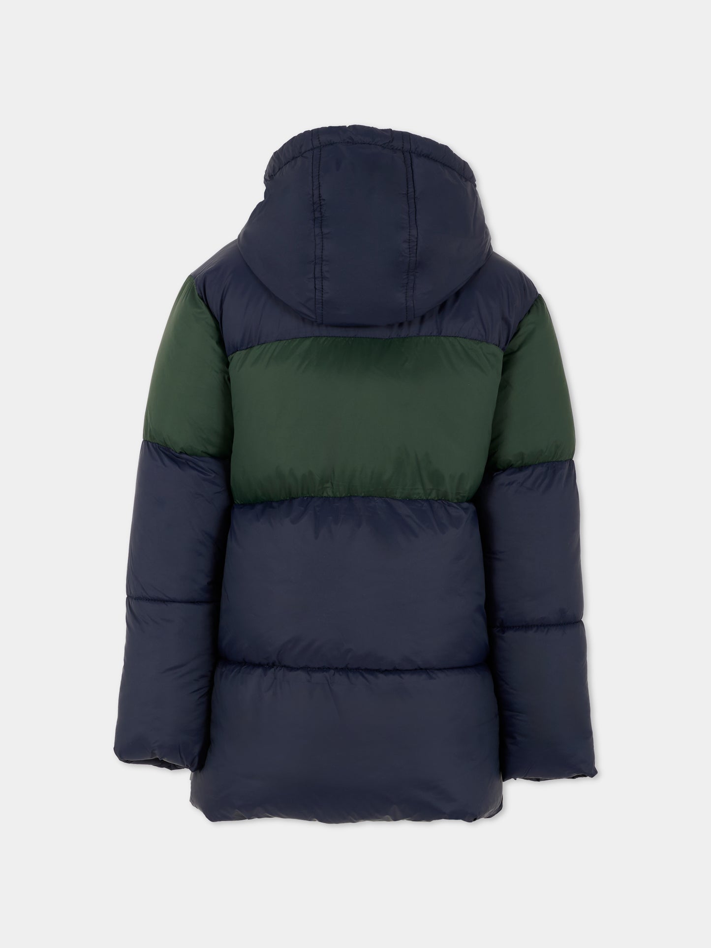 Piumino blu per bambino con logo,Trussardi Junior,TBA25051PI PEACOAT