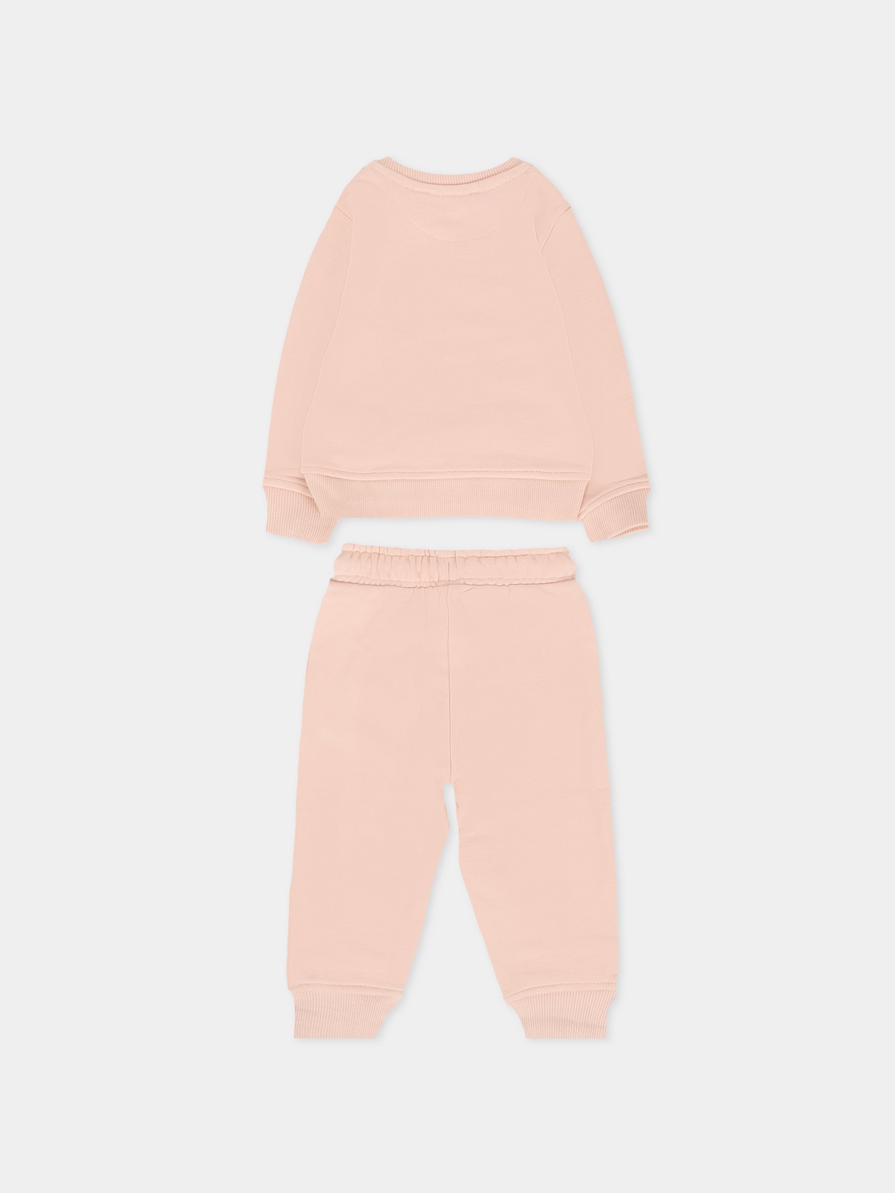 Completo rosa per neonata con logo,Trussardi Junior,TIA25001CF ROSE SMOKE