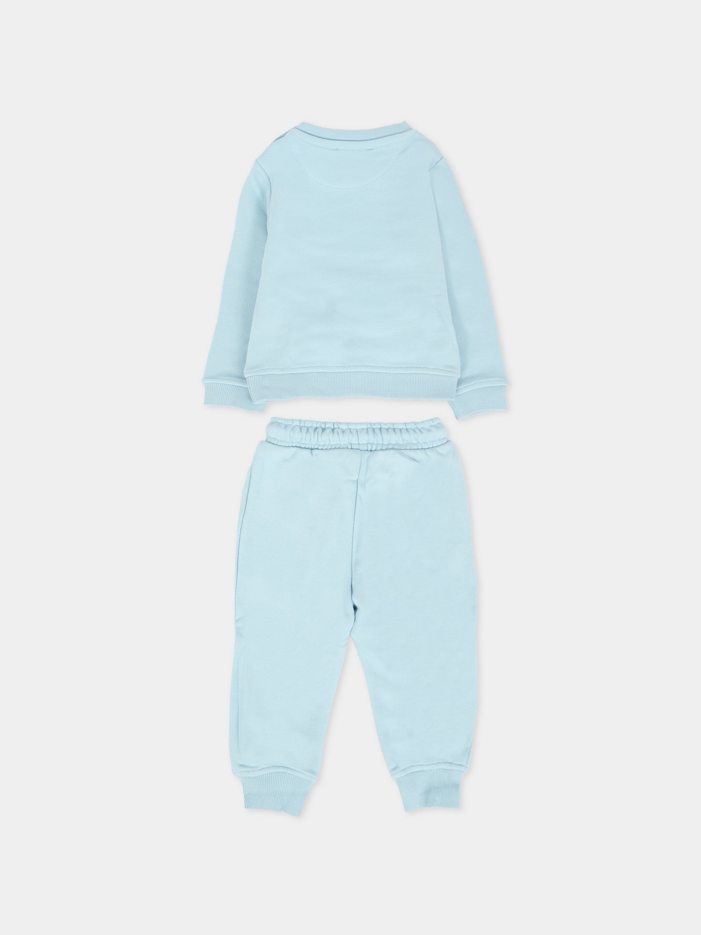 Completo celeste per neonato con logo,Trussardi Junior,TIA25001CF BLUE STERLING
