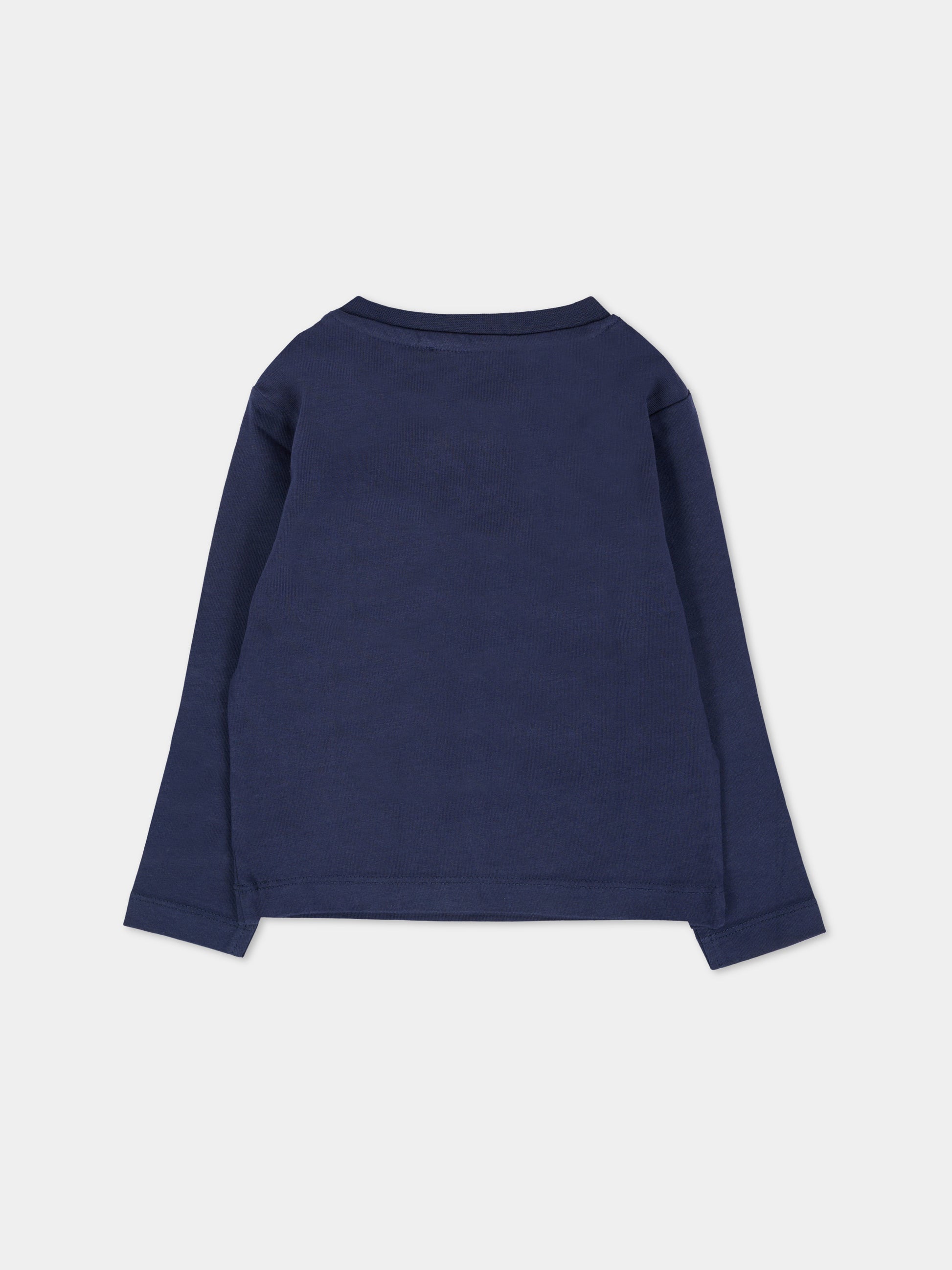 T-shirt blu per neonato con logo,Trussardi Junior,TIA25017TS PEACOAT