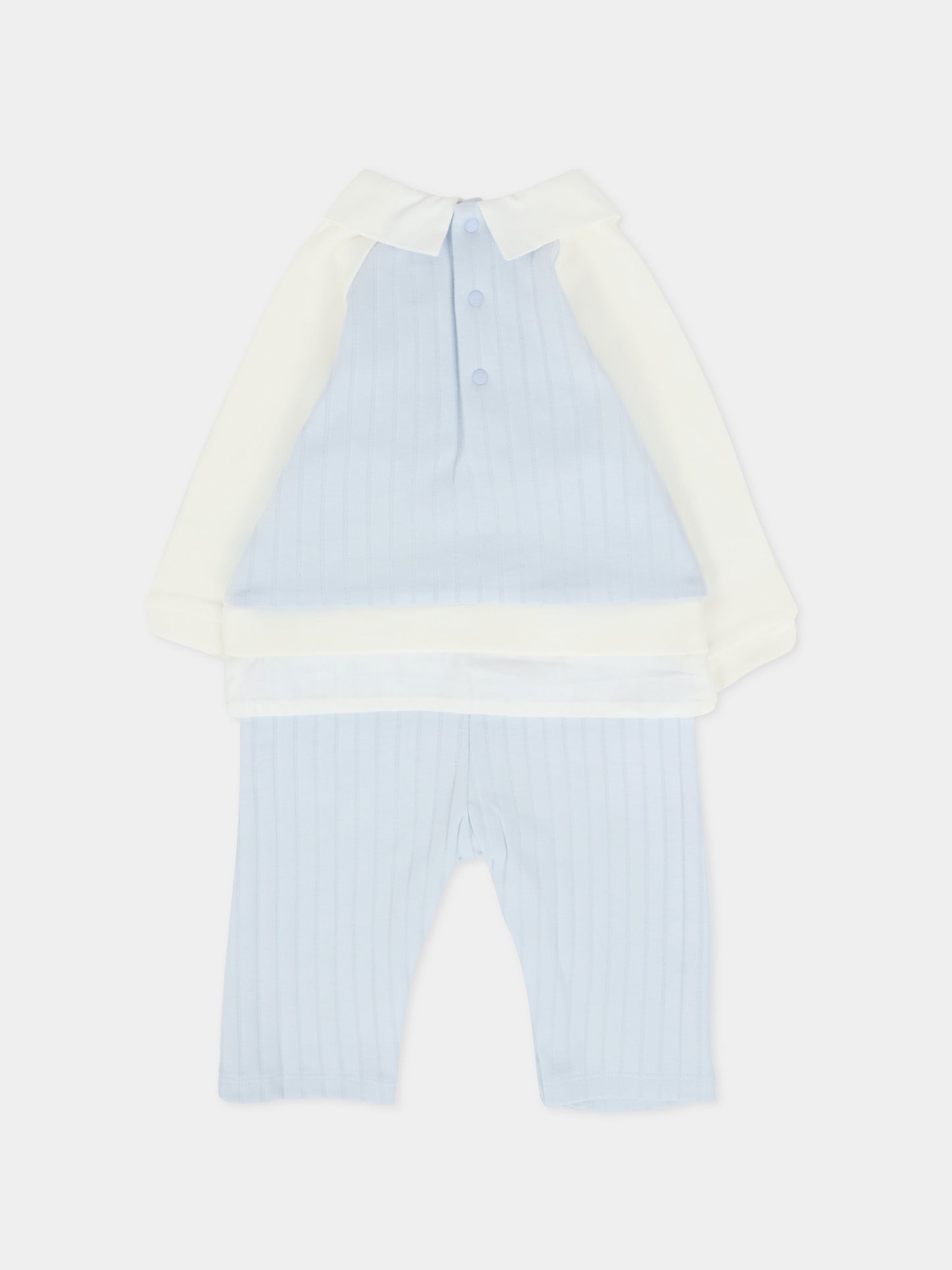 Tutina celeste per neonato con logo,Givenchy Kids,H30863 771