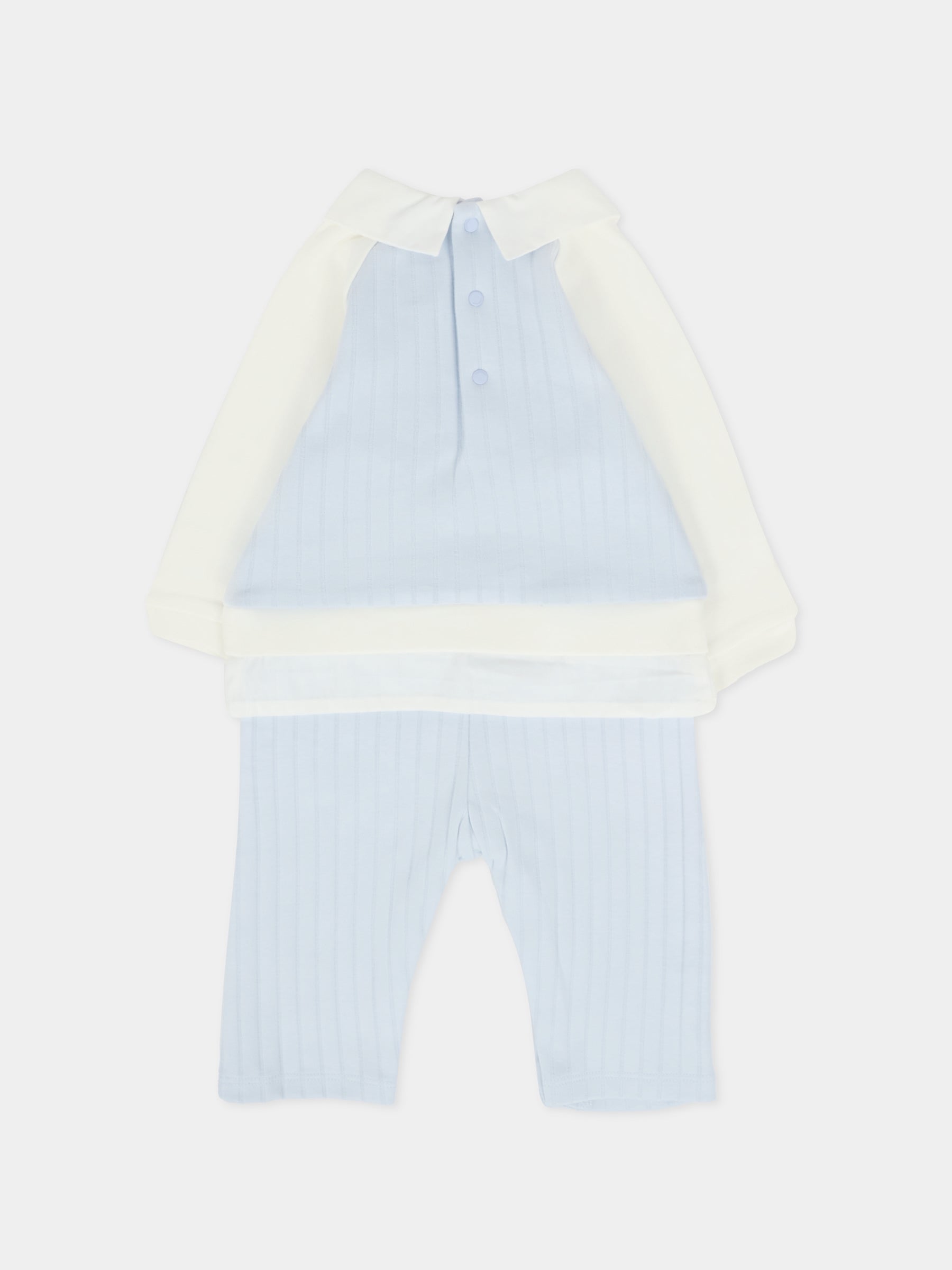 Tutina celeste per neonato con logo,Givenchy Kids,H30863 771