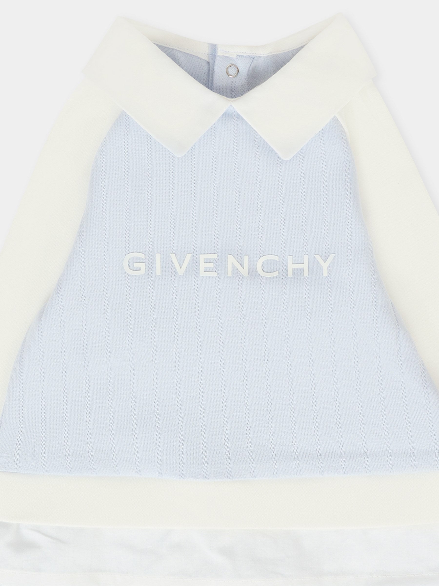 Tutina celeste per neonato con logo,Givenchy Kids,H30863 771