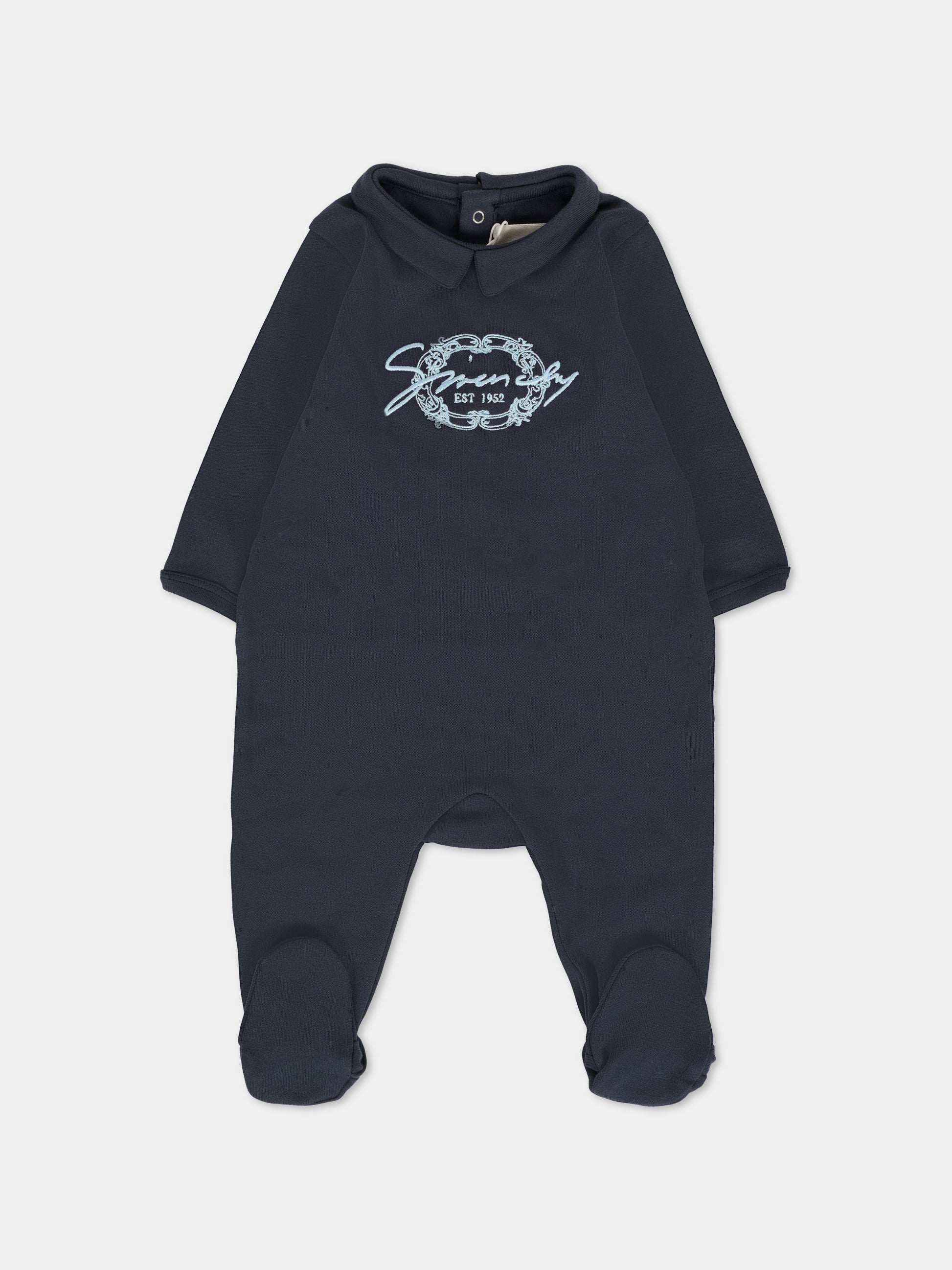 Set tutina blu per neonato con logo,Givenchy Kids,H30866 853