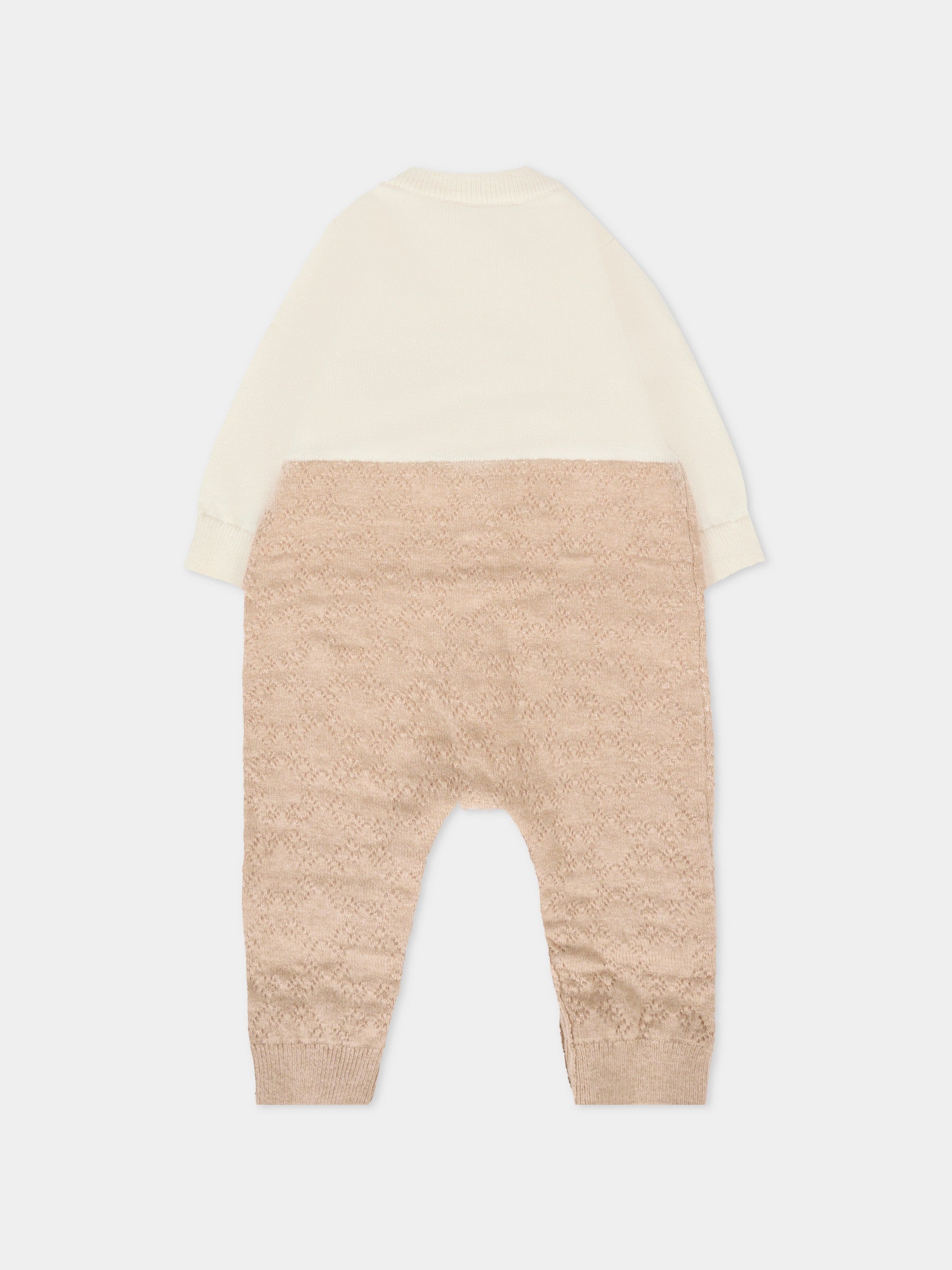 Tutina beige per neonati con logo,Givenchy Kids,H30871 117