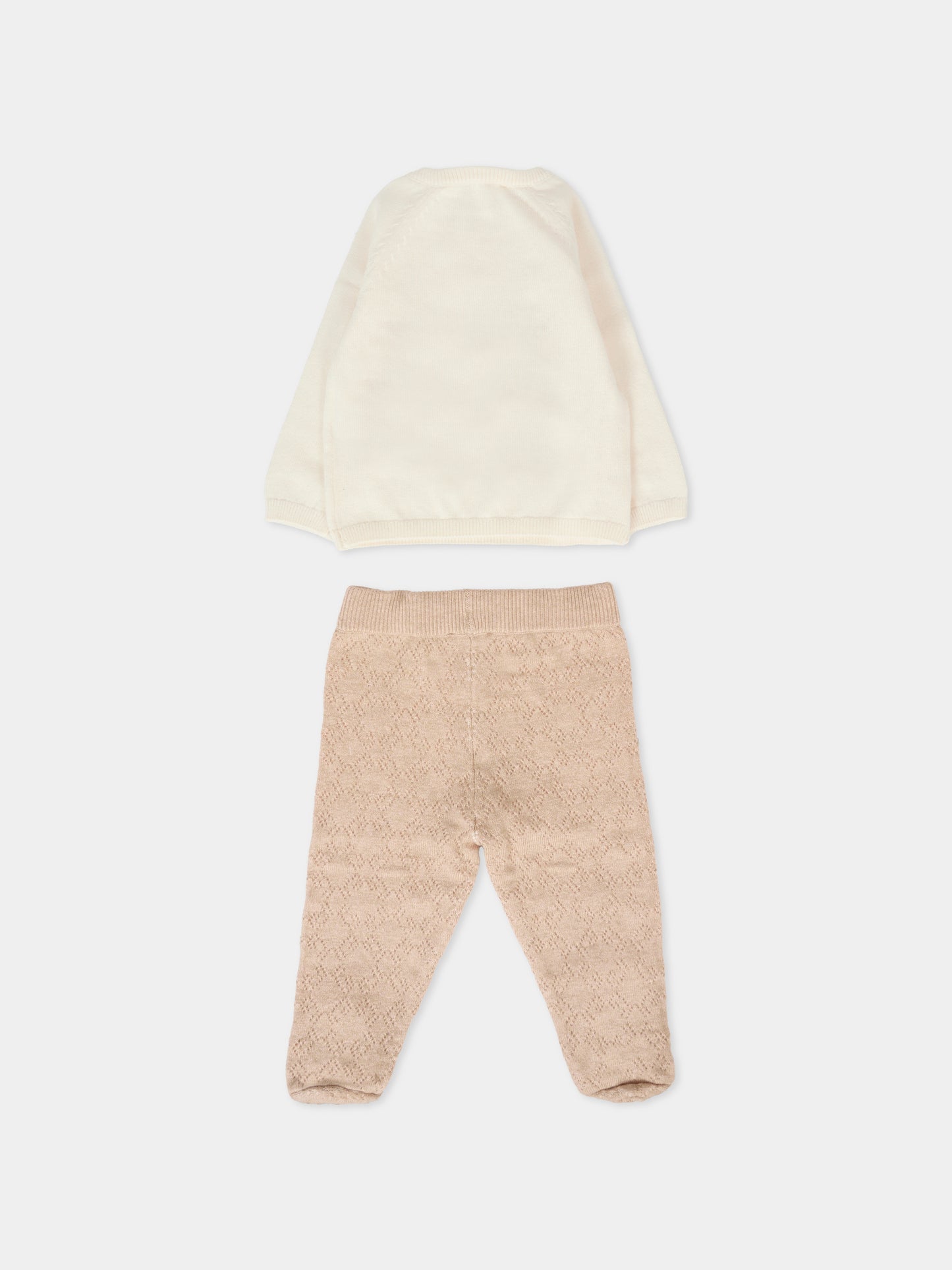 Completo nascita beige per neonati con logo,Givenchy Kids,H30872 117
