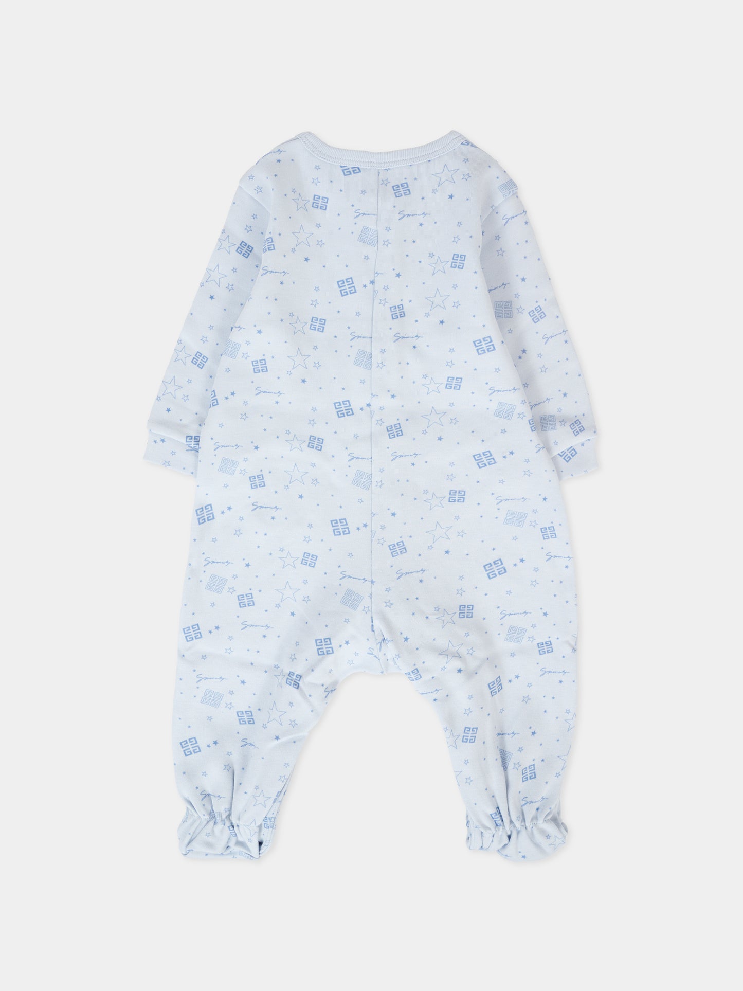 Tutina celeste per neonato con logo,Givenchy Kids,H30875 771