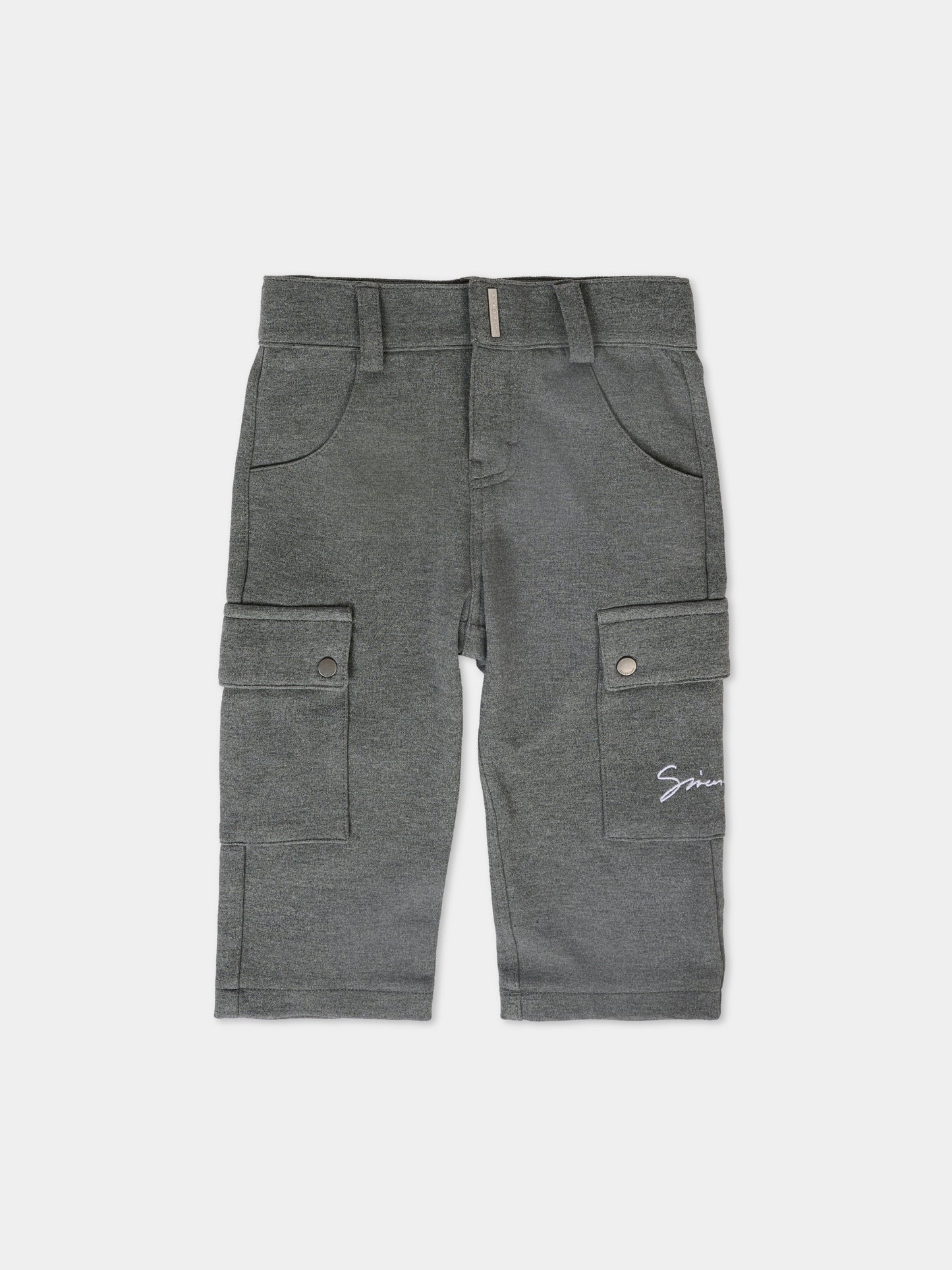 Pantaloni grigi per neonato con logo,Givenchy Kids,H30879 A83