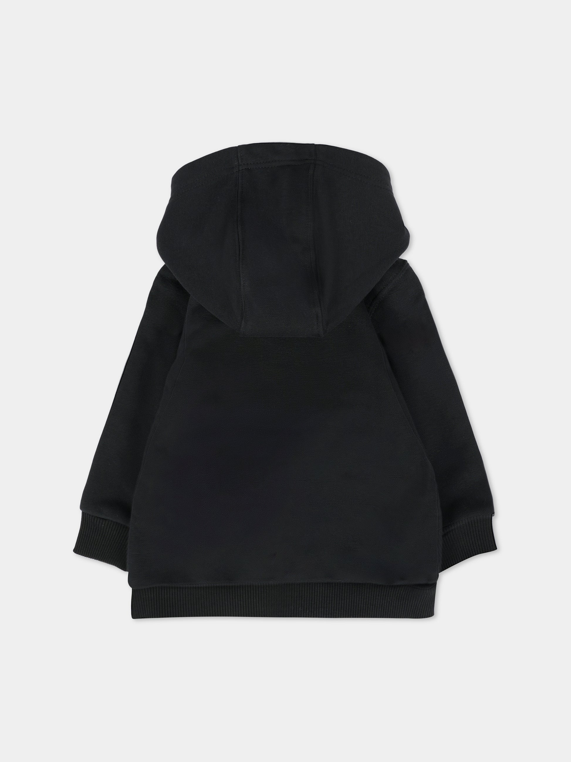 Felpa nera per neonato con logo,Givenchy Kids,H30880 09B