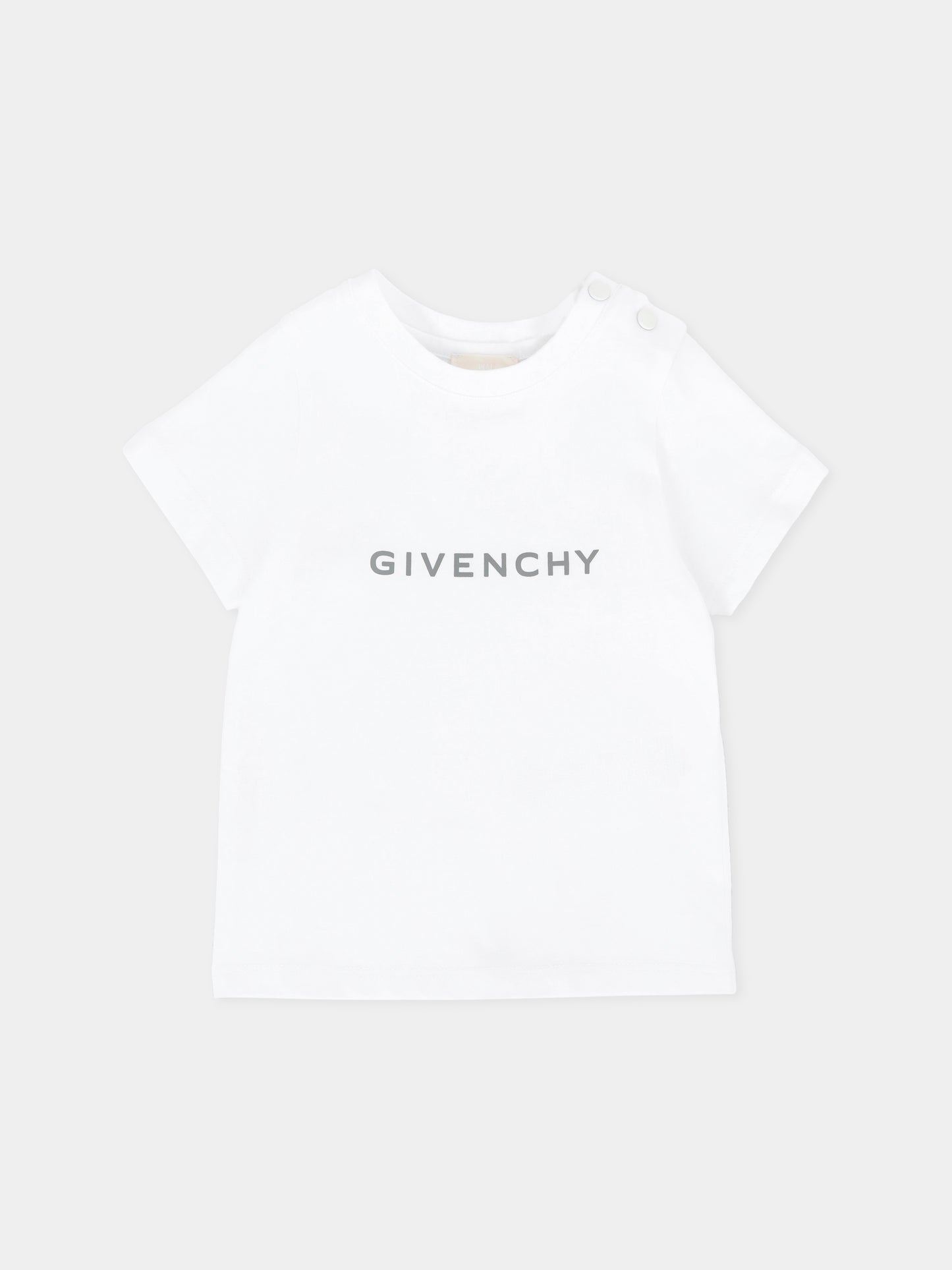 T-shirt bianca per neonati con logo,Givenchy Kids,H30887 10P