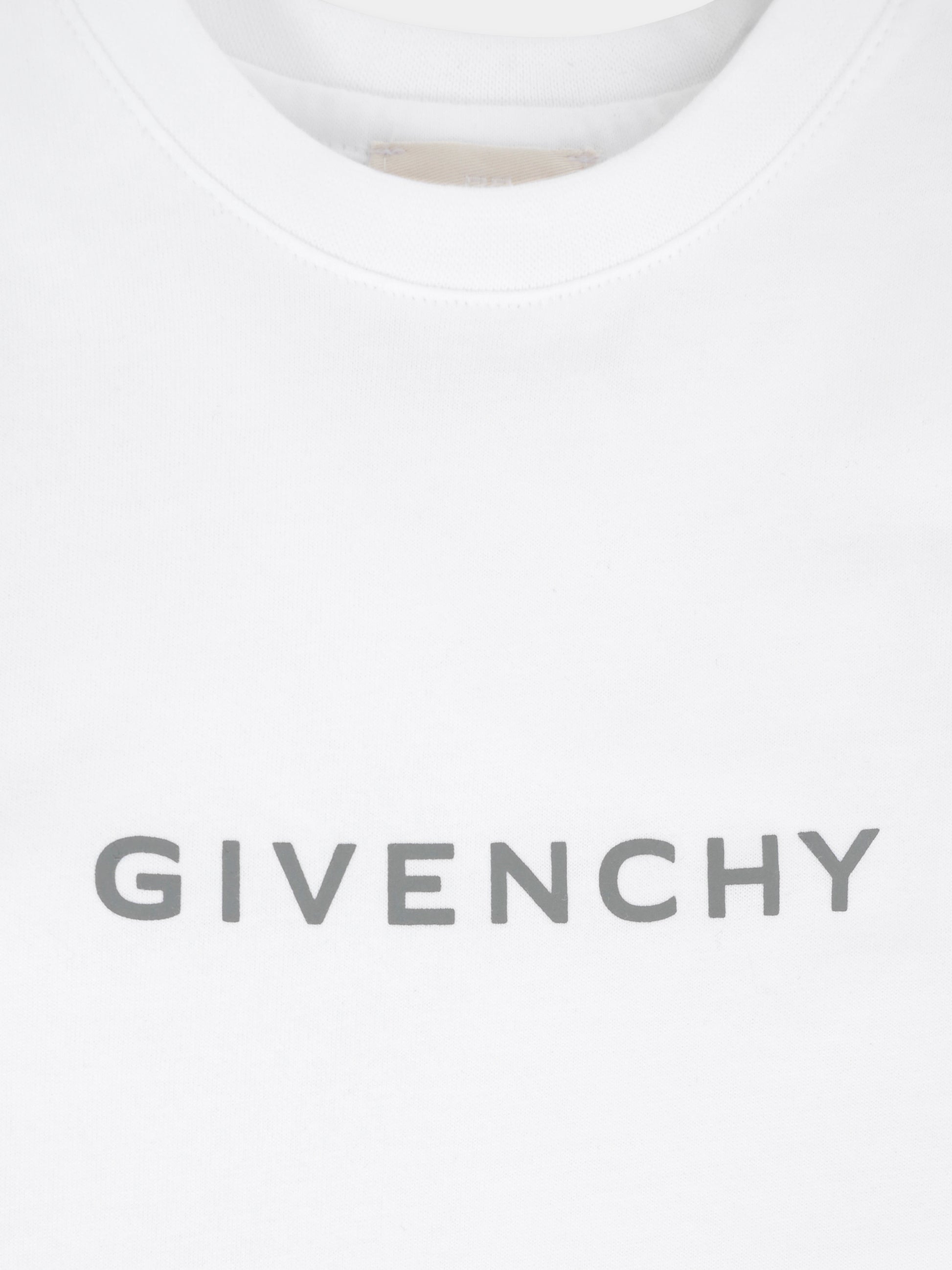 T-shirt bianca per neonati con logo,Givenchy Kids,H30887 10P