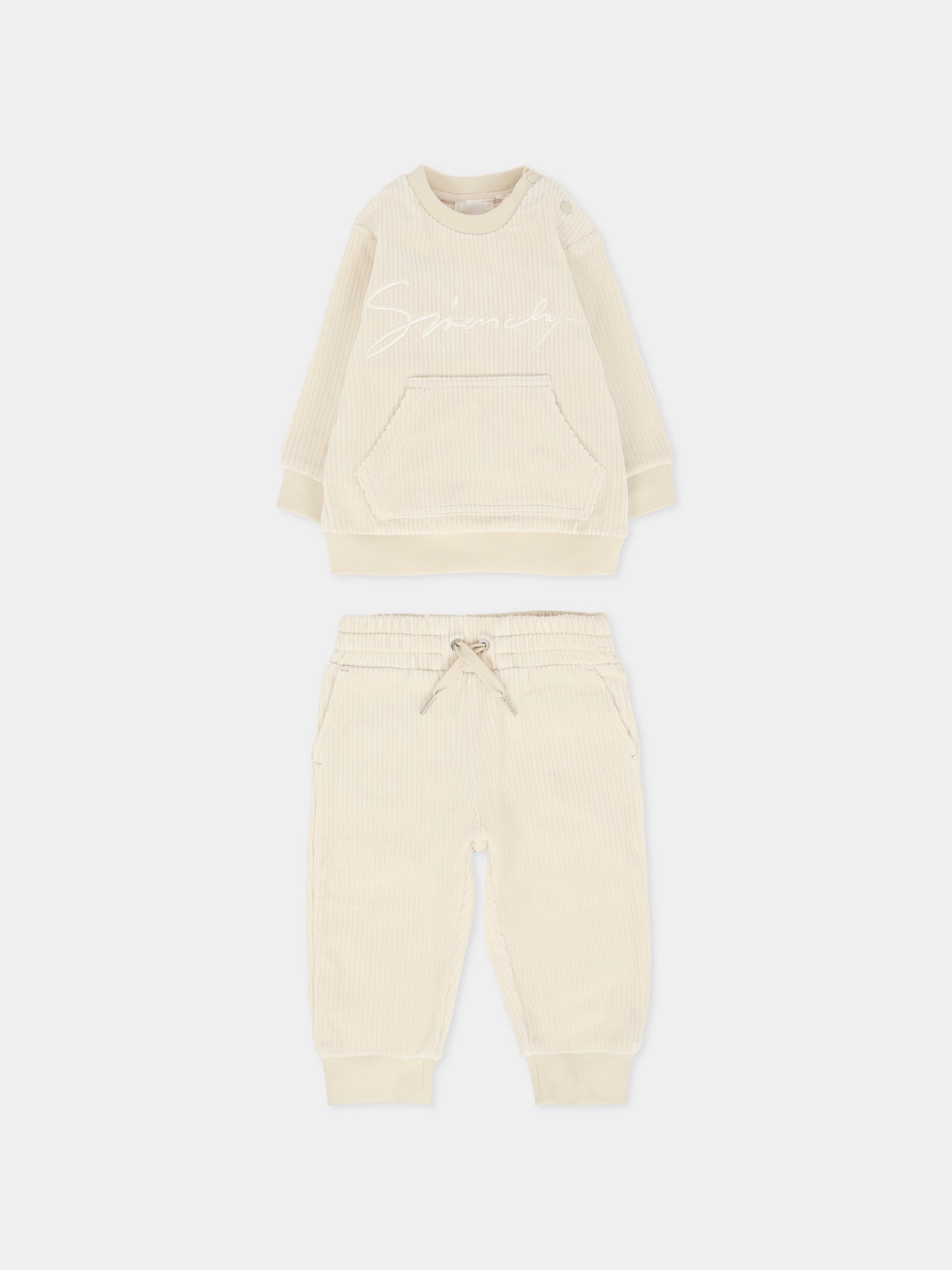 Completo avorio per neonati con logo,Givenchy Kids,H30893 184