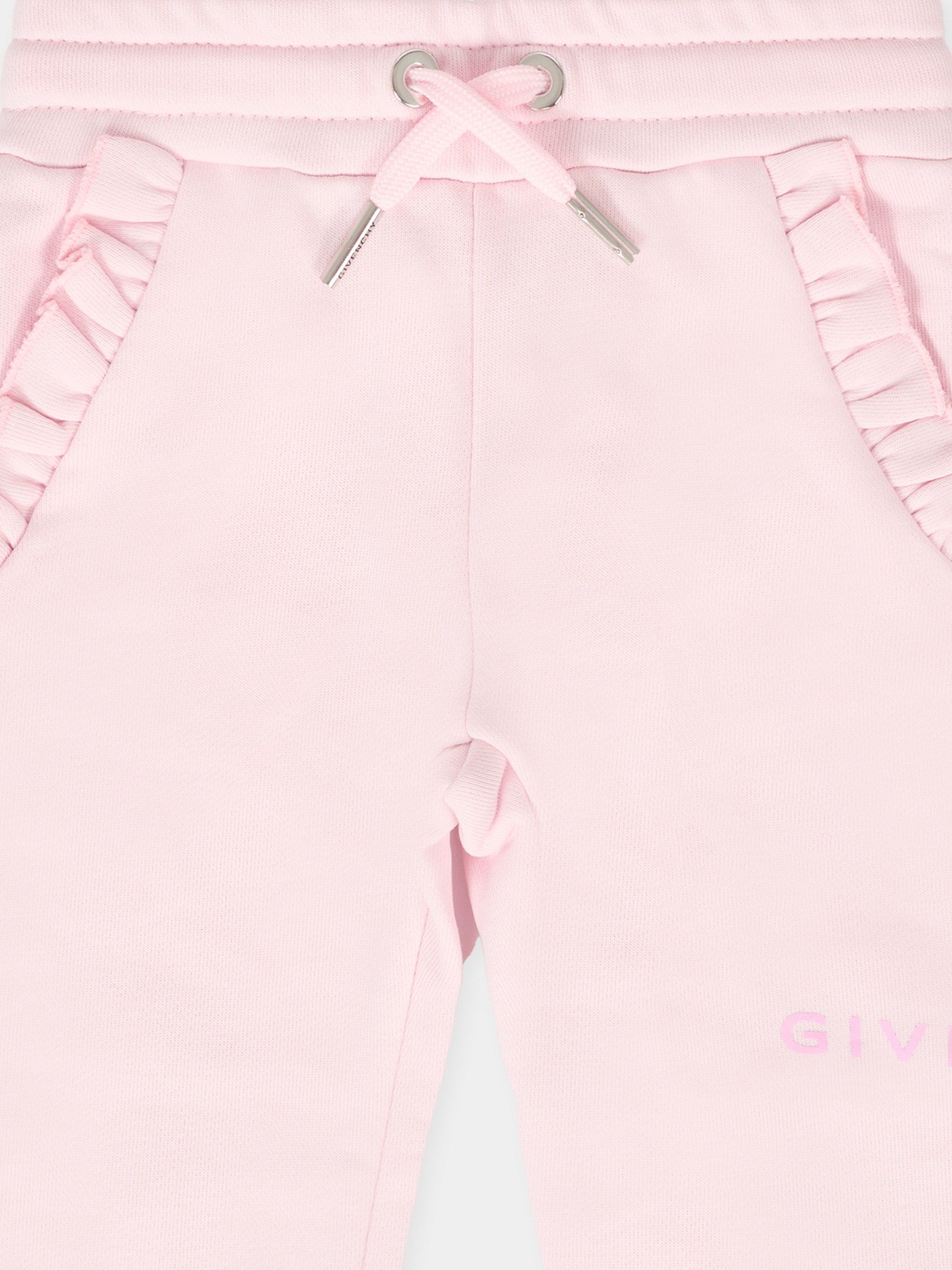 Pantaloni rosa per neonata con logo,Givenchy Kids,H30896 44Z