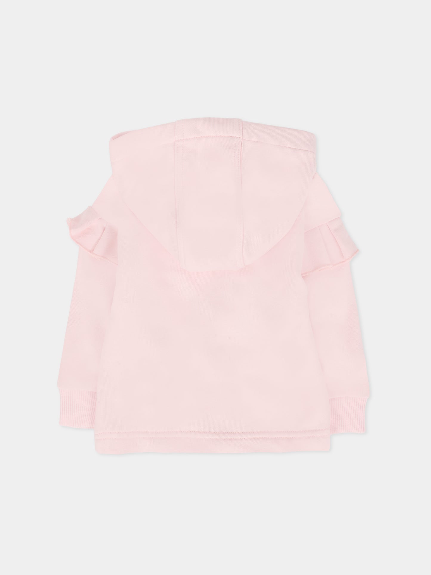 Felpa rosa per neonata con logo,Givenchy Kids,H30898 44Z
