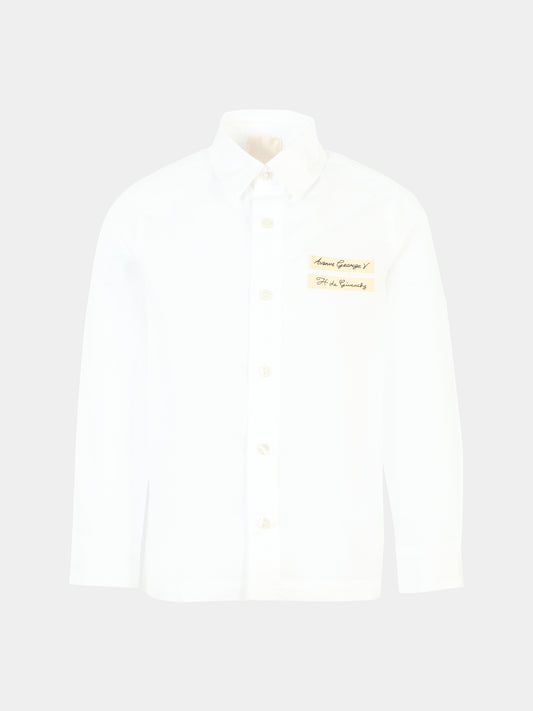 Camicia bianca per bambino con logo,Givenchy Kids,H30920 10P