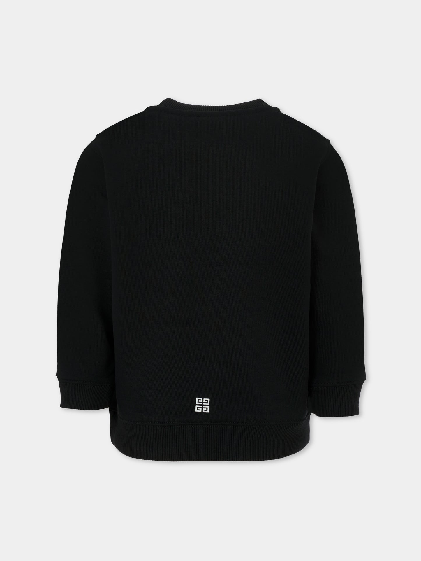 Felpa nera per bambini con logo,Givenchy Kids,H30937 09B