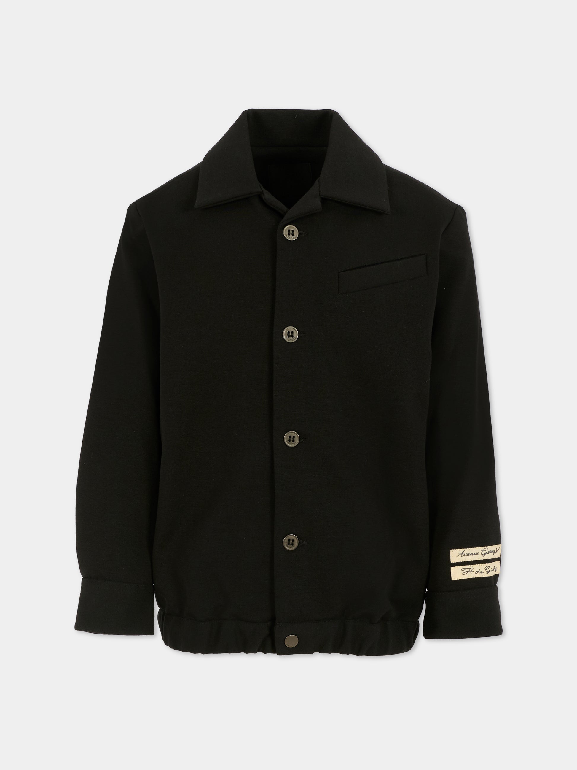 Giacca nera per bambino con patch,Givenchy Kids,H30941 09B