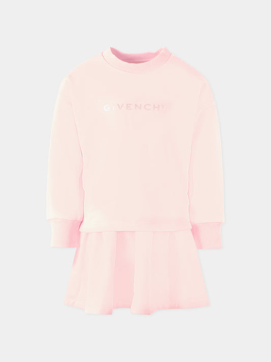 Vestito rosa per bambina con logo,Givenchy Kids,H30999 44Z
