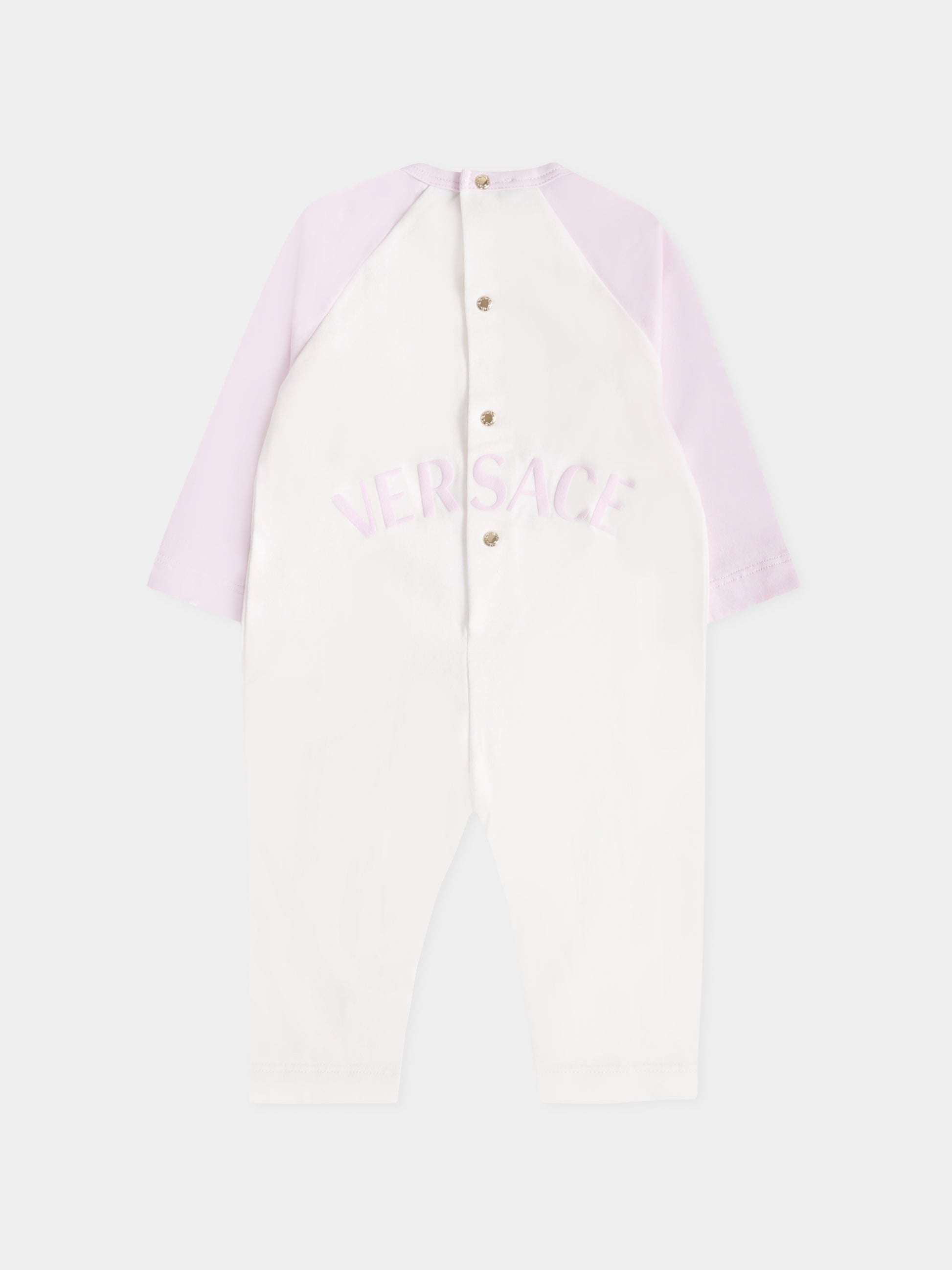 Set tutina avorio e rosa con Medusa per neonata,Versace,1020944 1A15224 2PW30