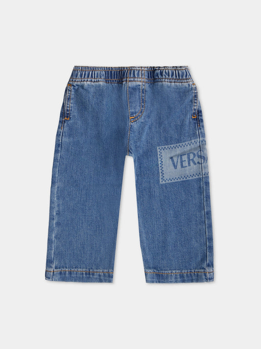 Jeans with 90's vintage logo for baby