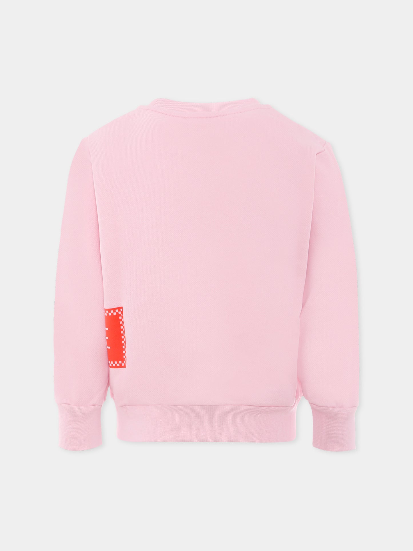 Felpa rosa con '90s vintage logo per bambina,Versace,1018577 1A13182 2PZ60