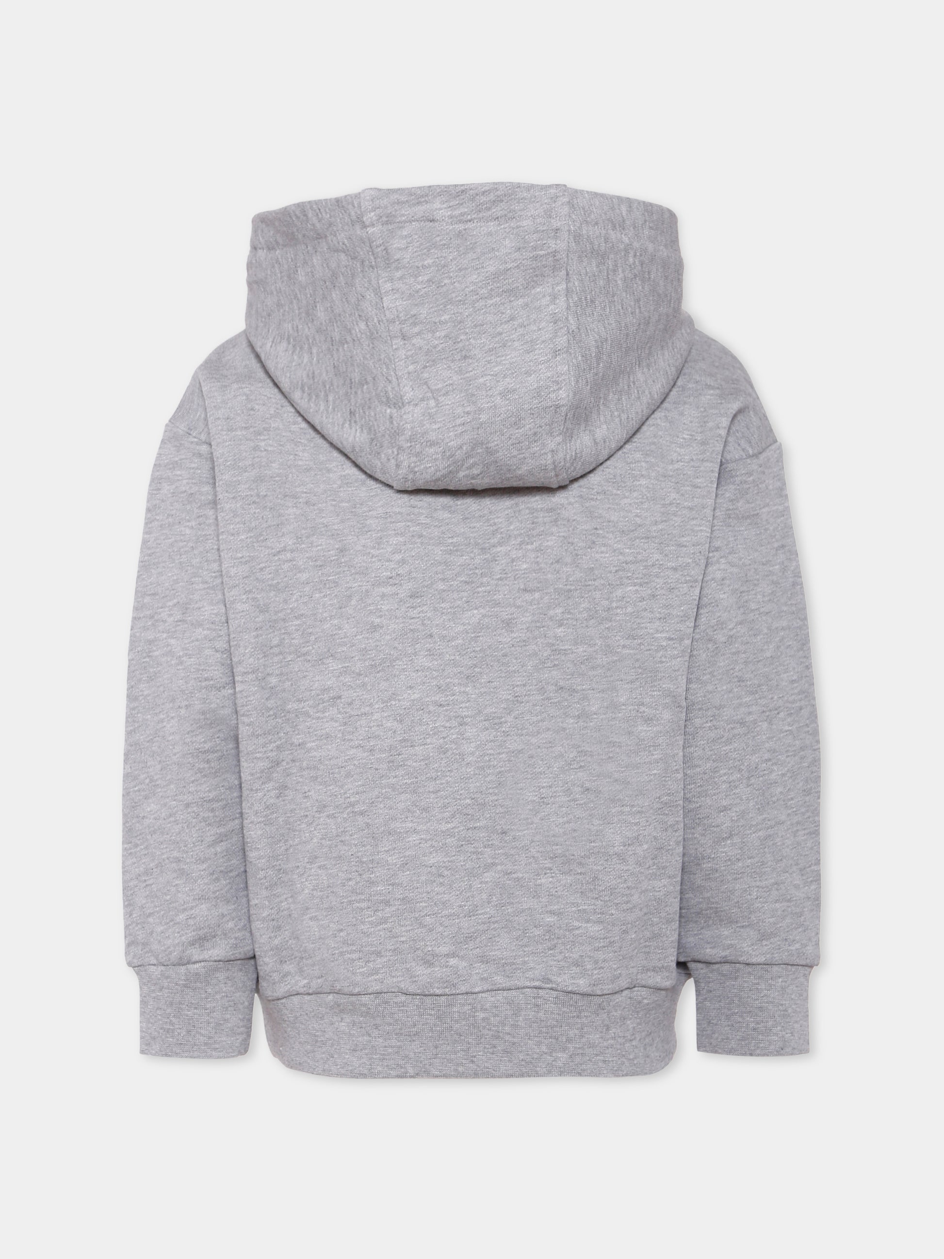 Felpa grigia per bambini con logo,Versace,1020644 1A14889 6E780