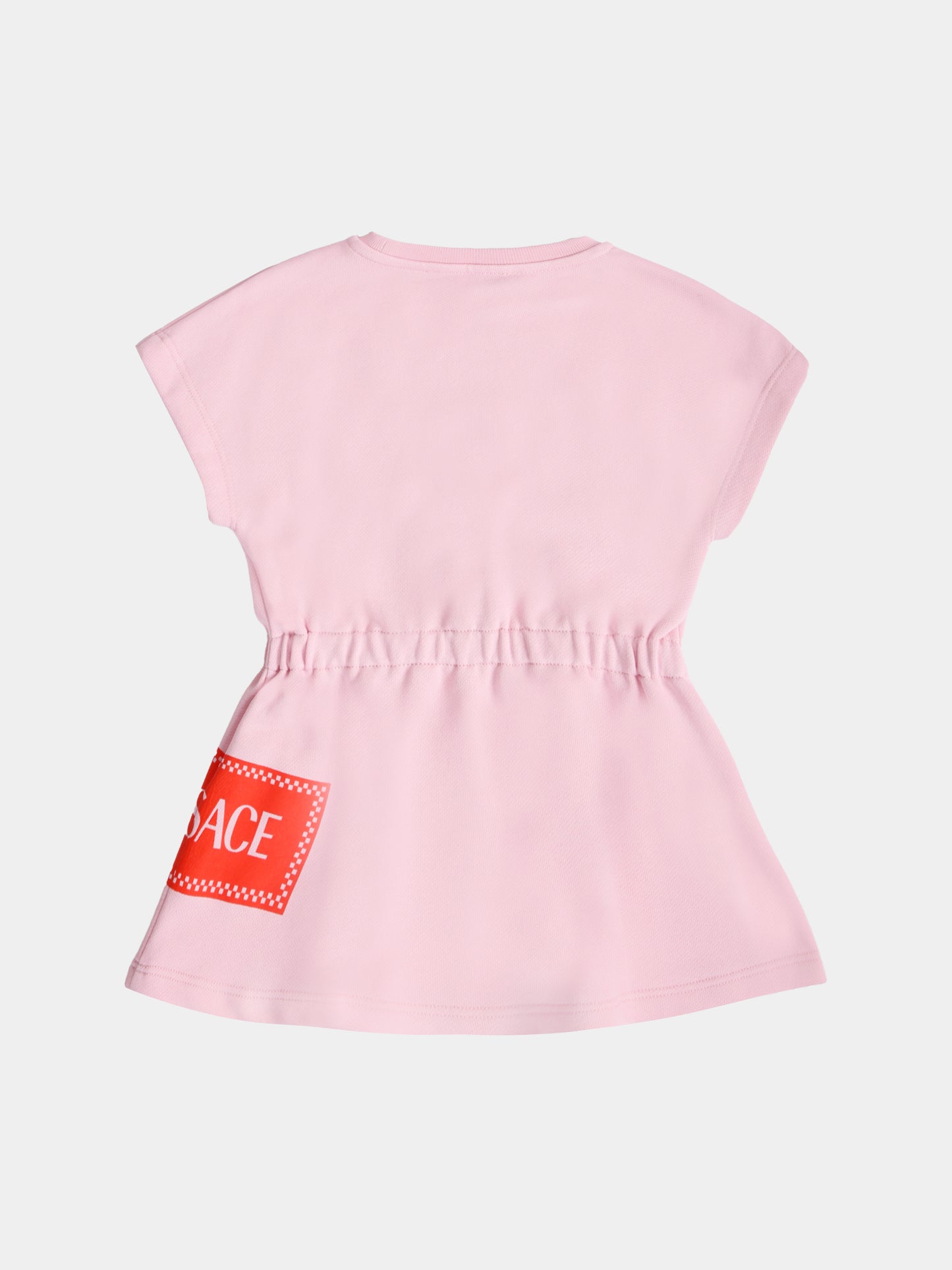Vestito rosa con '90s vintage logo per neonata,Versace,1021033 1A13182 2PZ60