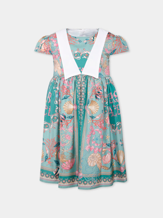 Vestito multicolor La Vacanza per bambina,Versace,1021028 1A15352 6G700