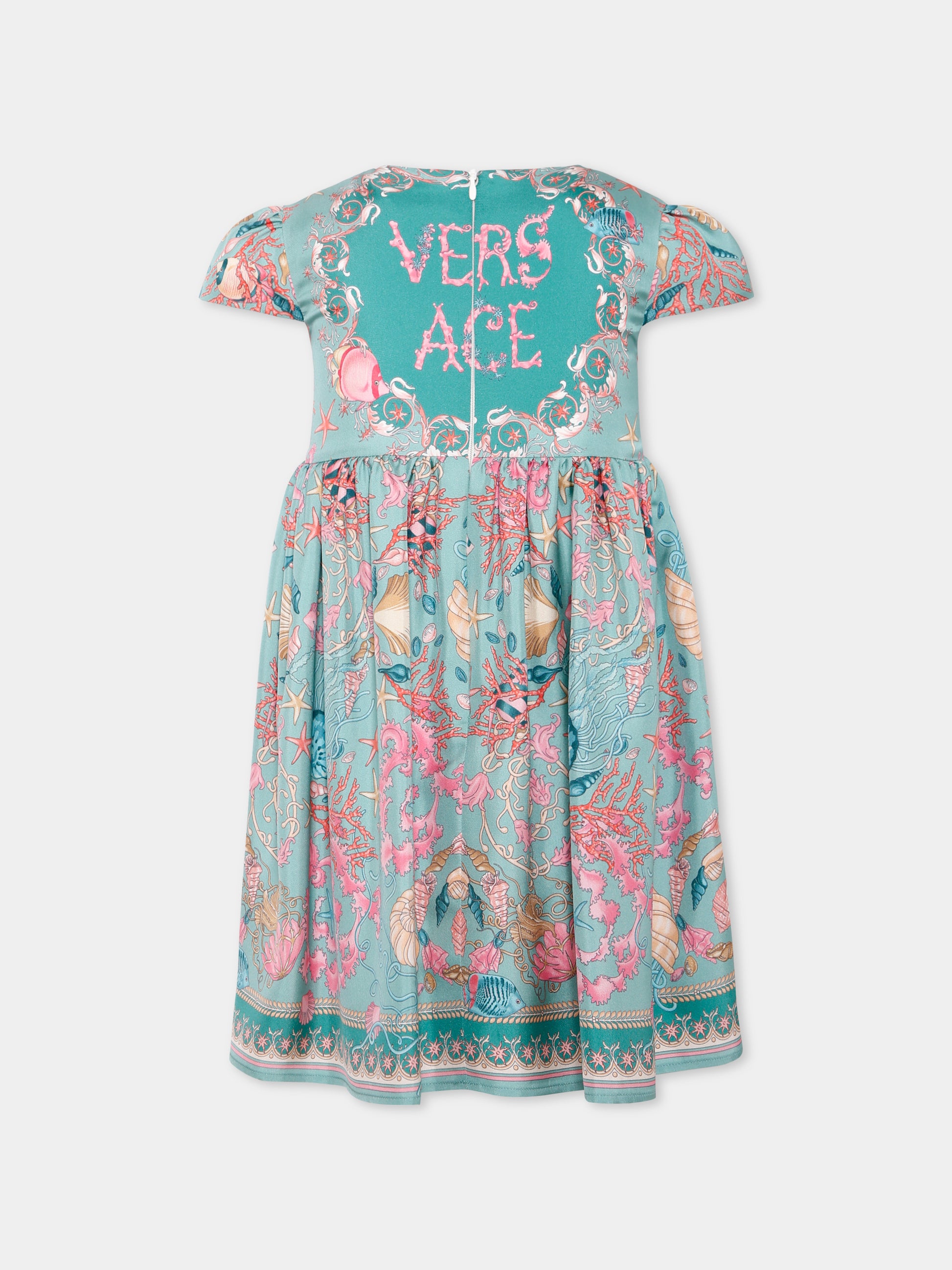 Vestito multicolor La Vacanza per bambina,Versace,1021028 1A15352 6G700