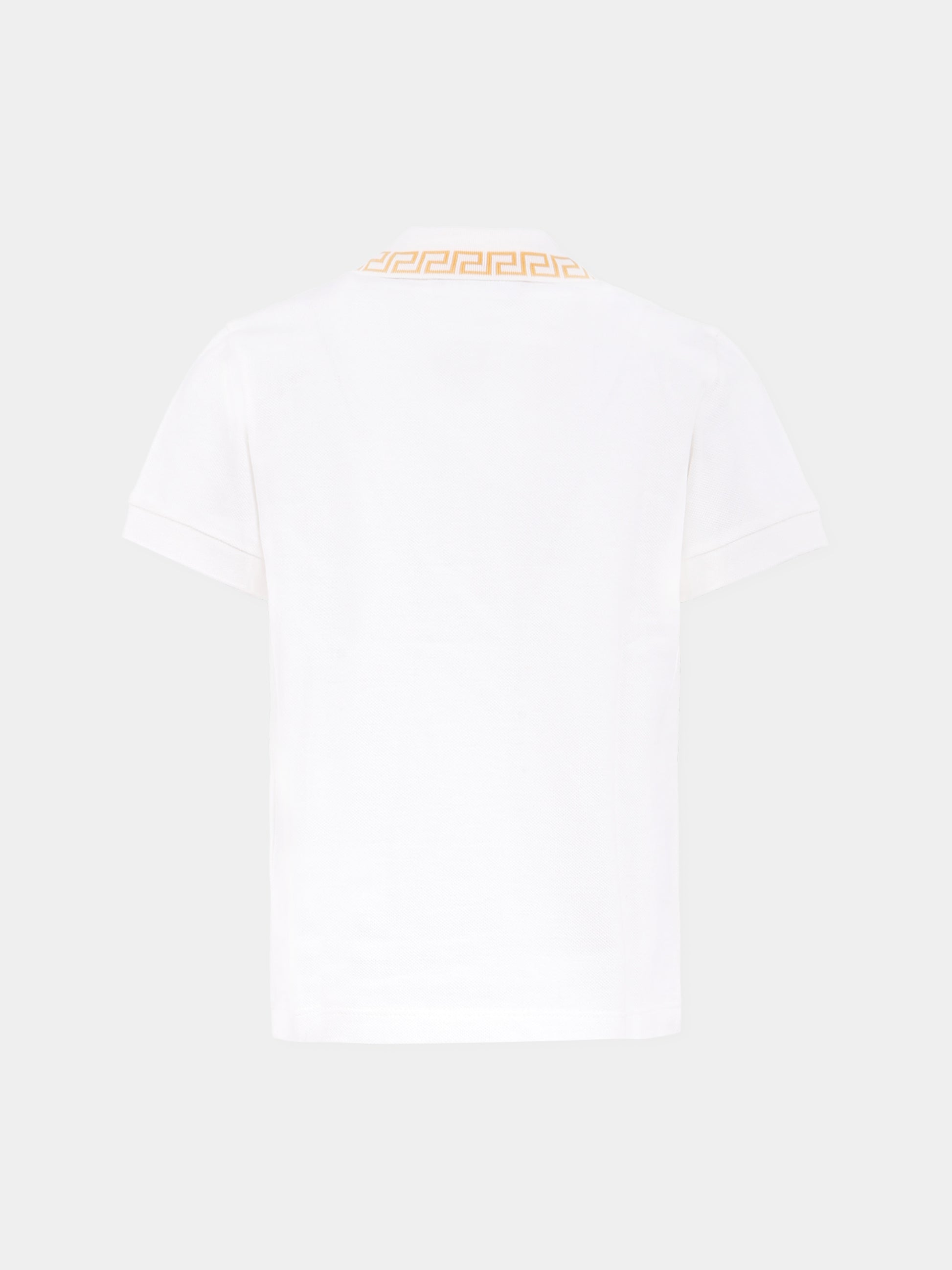 Polo avorio con Medusa per bambino,Versace,1018617 1A13012 2W110