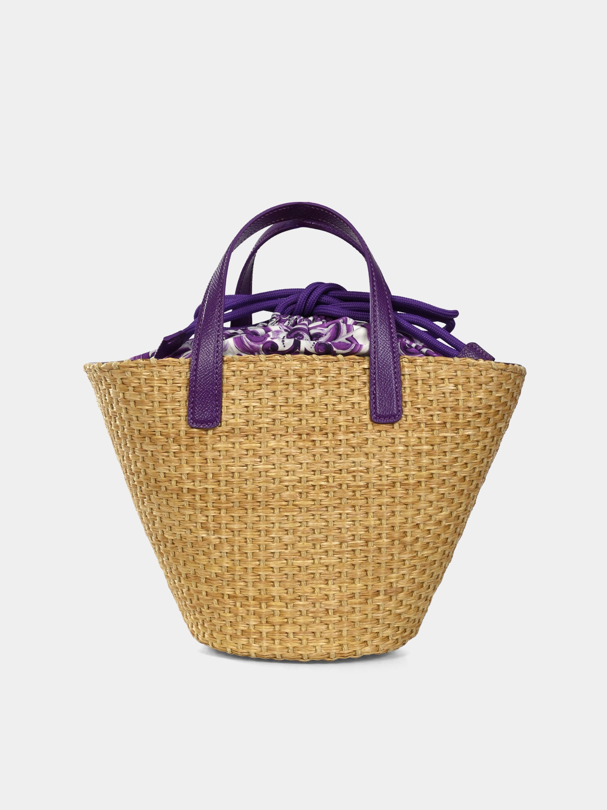 Borsa beige per bambina con stampa maioliche,Dolce & Gabbana Kids,EB0249 AW590 I03TN