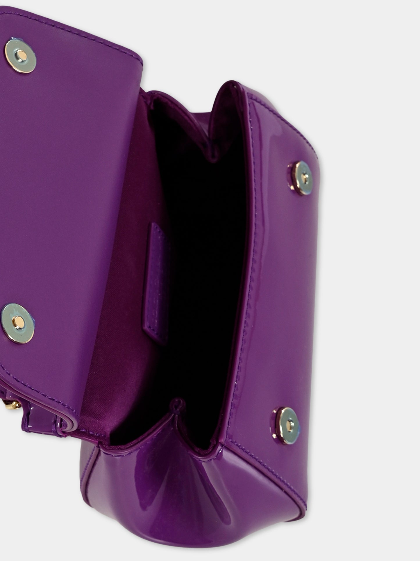 Borsa Sicily viola per bambina con logo,Dolce & Gabbana Kids,EB0003 A1067 8H438