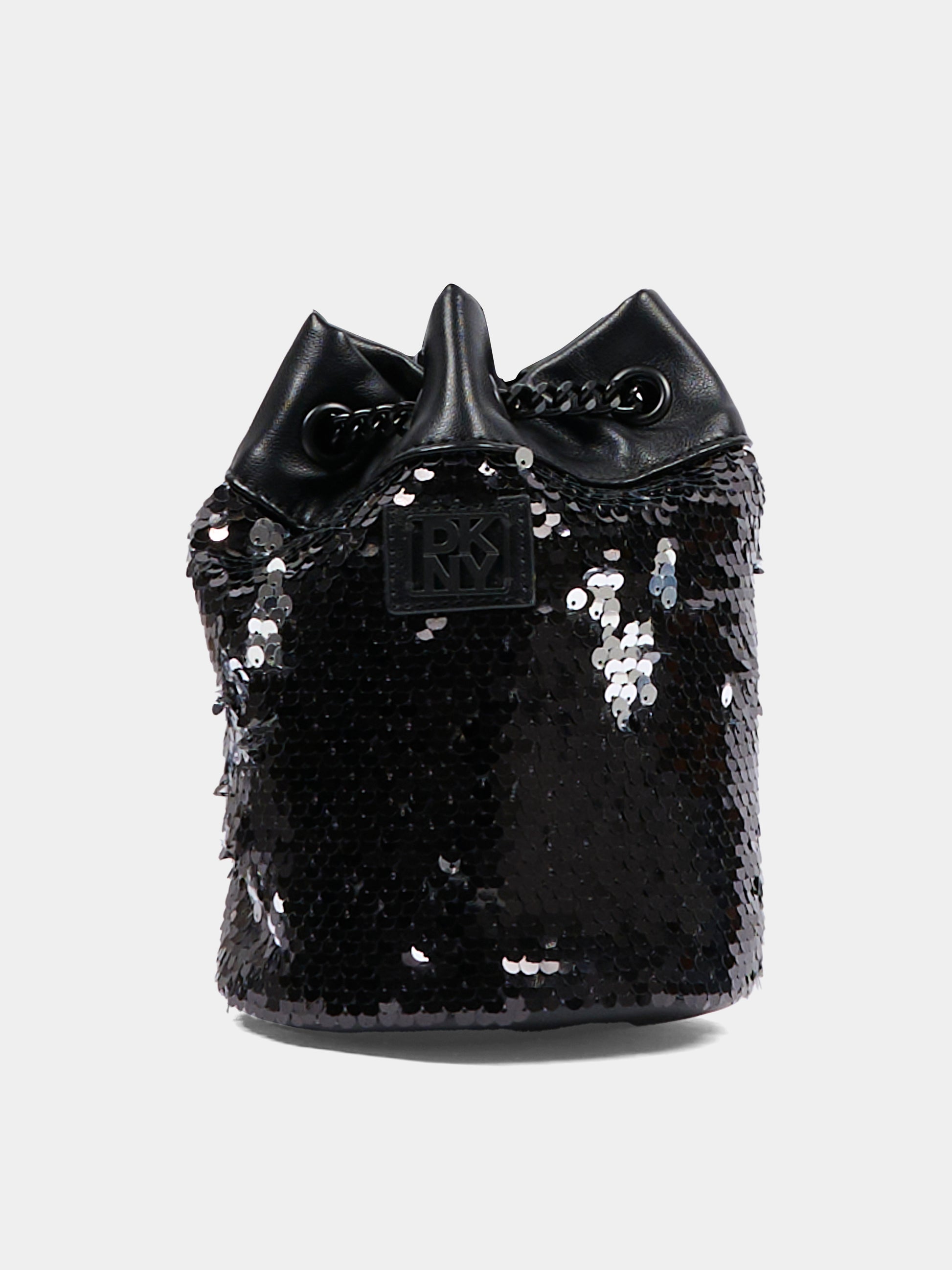 Borsa nera per bambina con paillettes,Dkny,D62477 09B