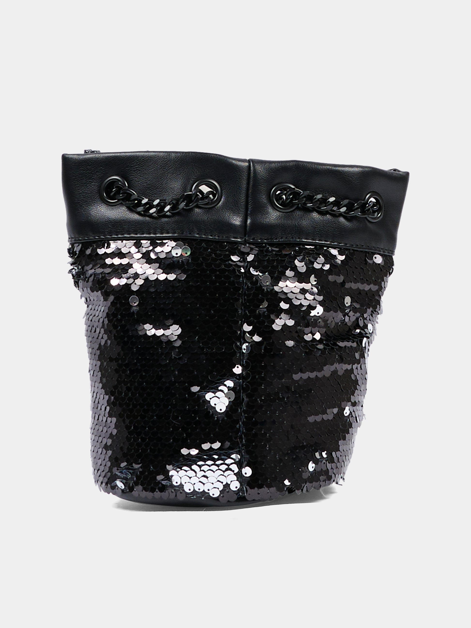 Borsa nera per bambina con paillettes,Dkny,D62477 09B
