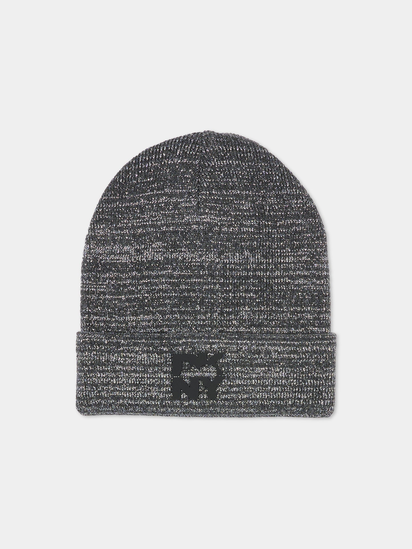 Berretto grigio per bambina con logo,Dkny,D62491 A63