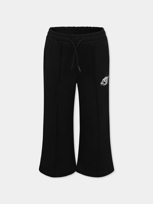 Pantaloni neri per bambino con logo,Msgm Kids,F4MSJBFP203 110
