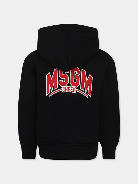 Felpa nera per bambino con logo,Msgm Kids,F4MSJBHS226 110