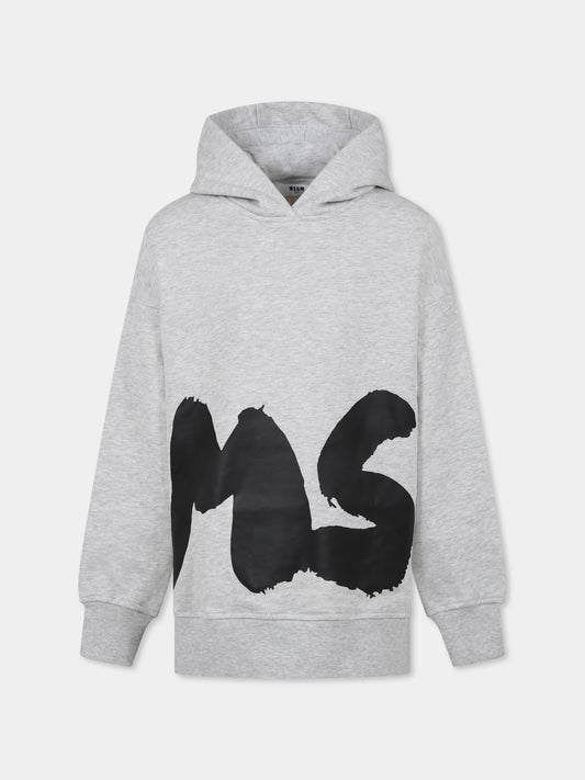 Vestito grigio per bambina con logo,Msgm Kids,F4MSJGDR070 107