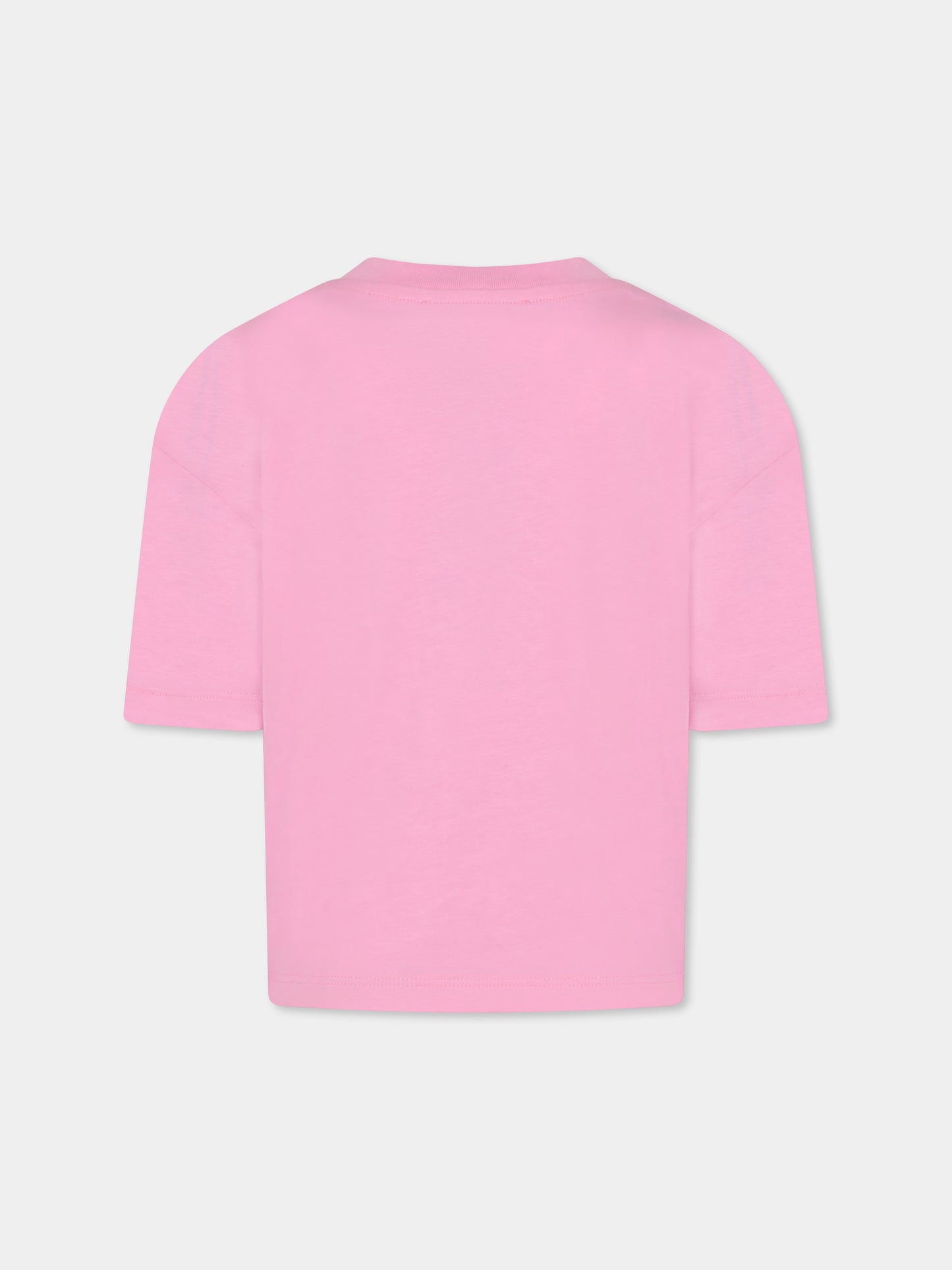 Pink t-shirt for girl with logo