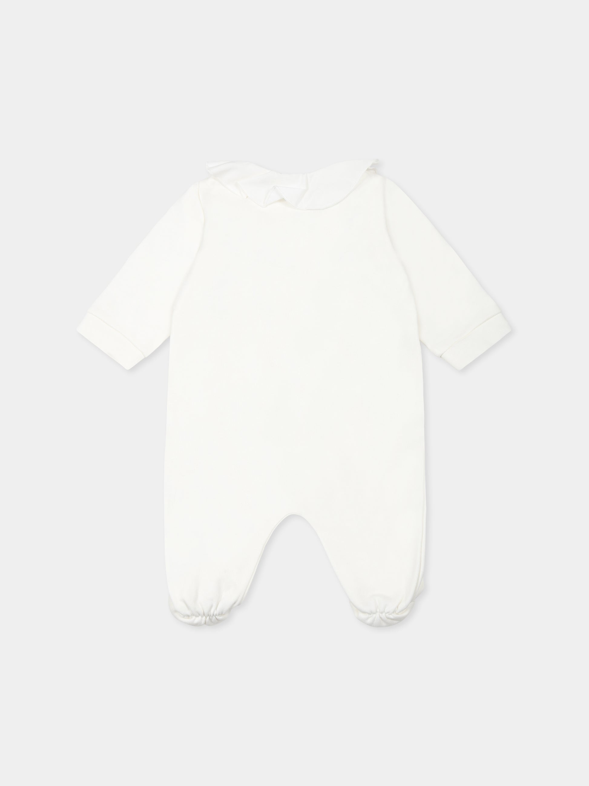 Tutina bianca per neonata con Teddy Bear e cuori,Moschino Kids,MDT018 LCA80 10063